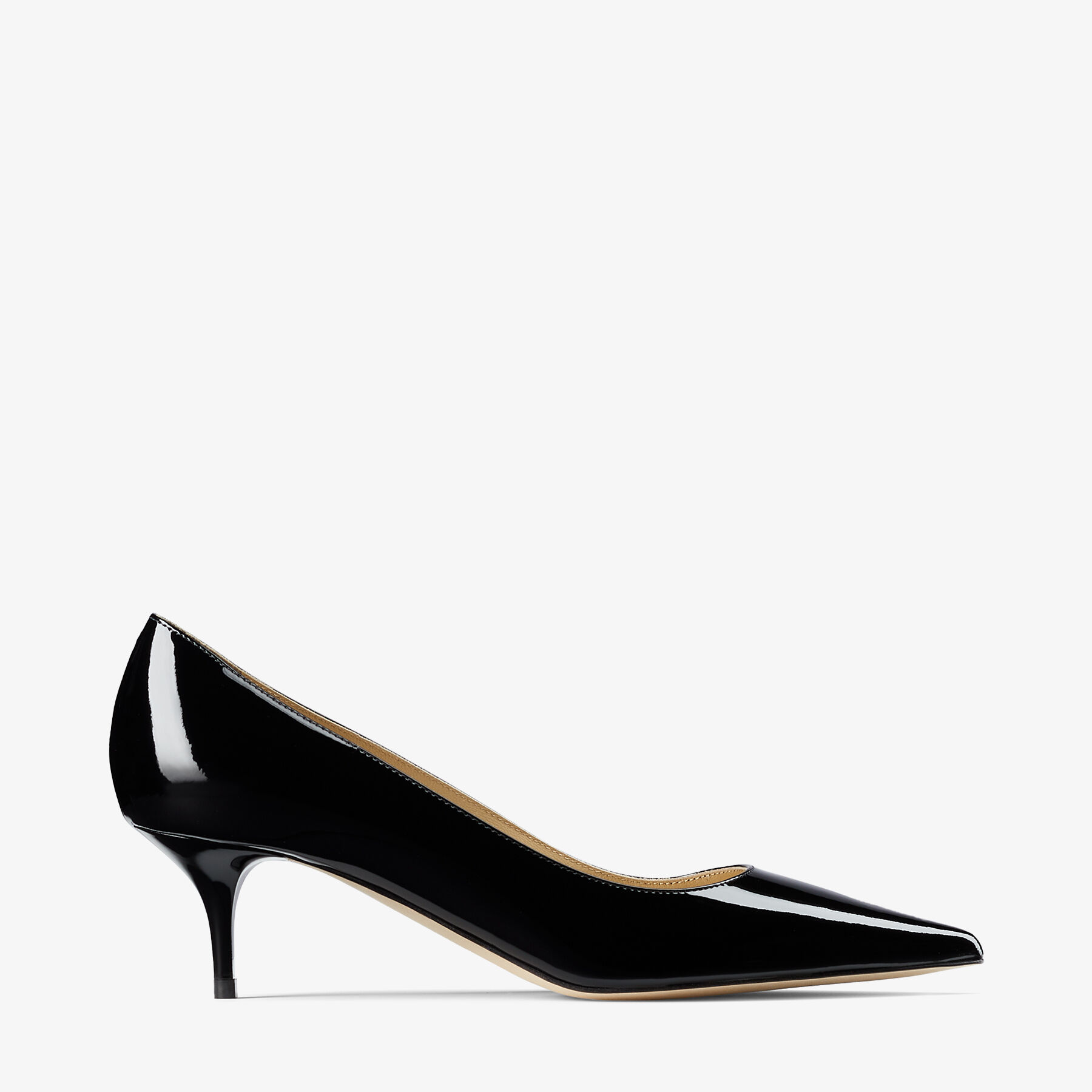 パンプス Jimmy Choo Pointed Toe Black Leather Pumps Black Patent Leather Pointed-Toe Pumps with JC Emblem | LOVE
