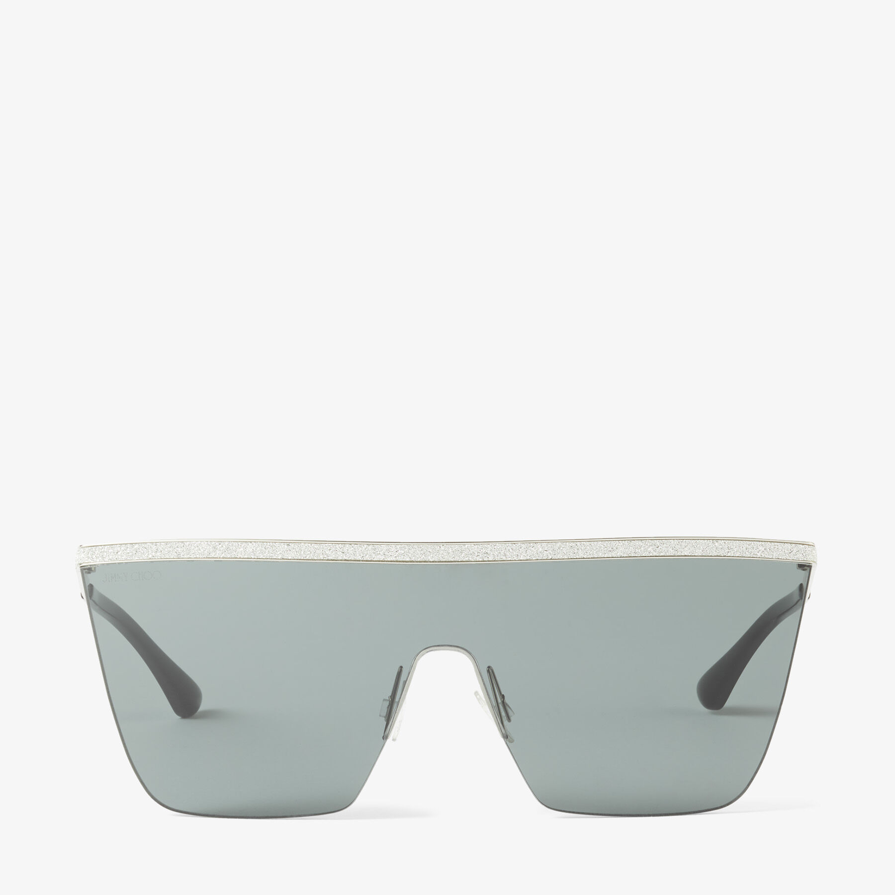Black Mask Frame Sunglasses with Glitter LEAH S 99 Autumn 2022