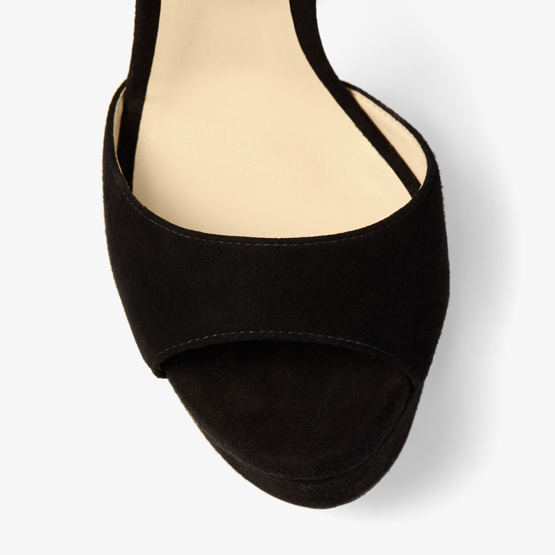 Black suede sales peep toe heels