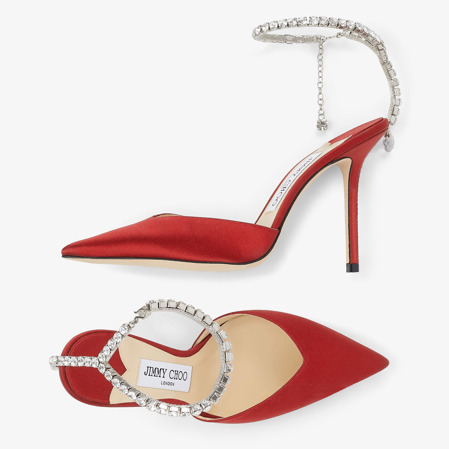 Jimmy choo discount red suede pumps