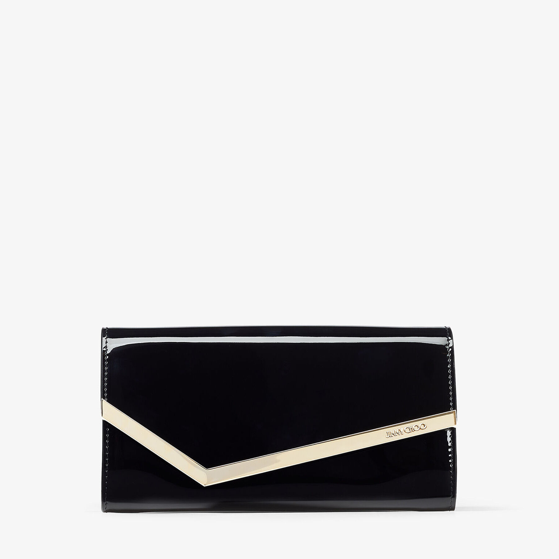 EMMIE | Black Patent Leather Clutch Bag | Winter 2022 collection 