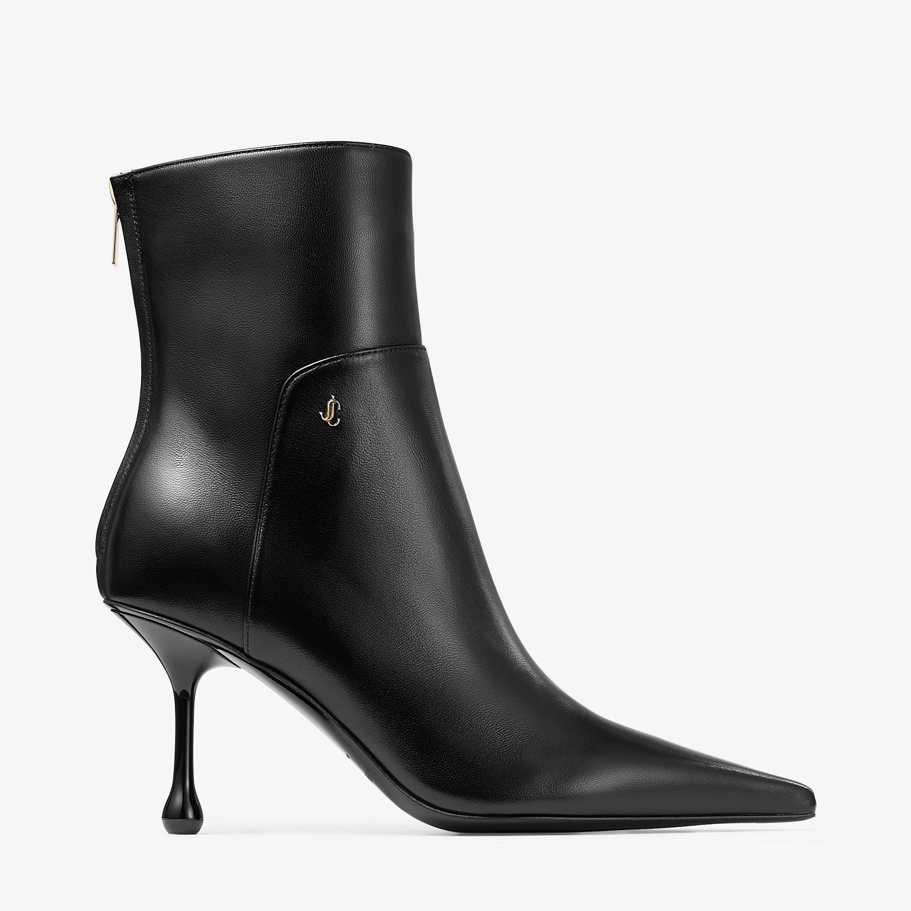 靴 Jimmy choo high heel boot AGATHE KB 85 | Black Calf Leather Knee-High Boots | Autumn