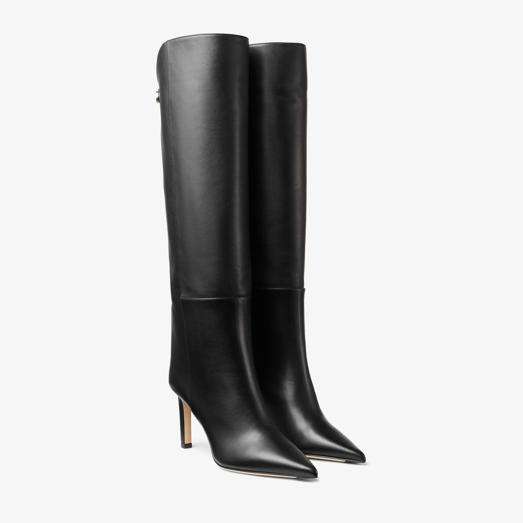 ロングブーツ JIMMY CHOO AZZIE KB 85 CROC EMBOSSED LONG BOOTS ALIZZE KB 85 | Tan Croc-Embossed Leather Knee-High Boots