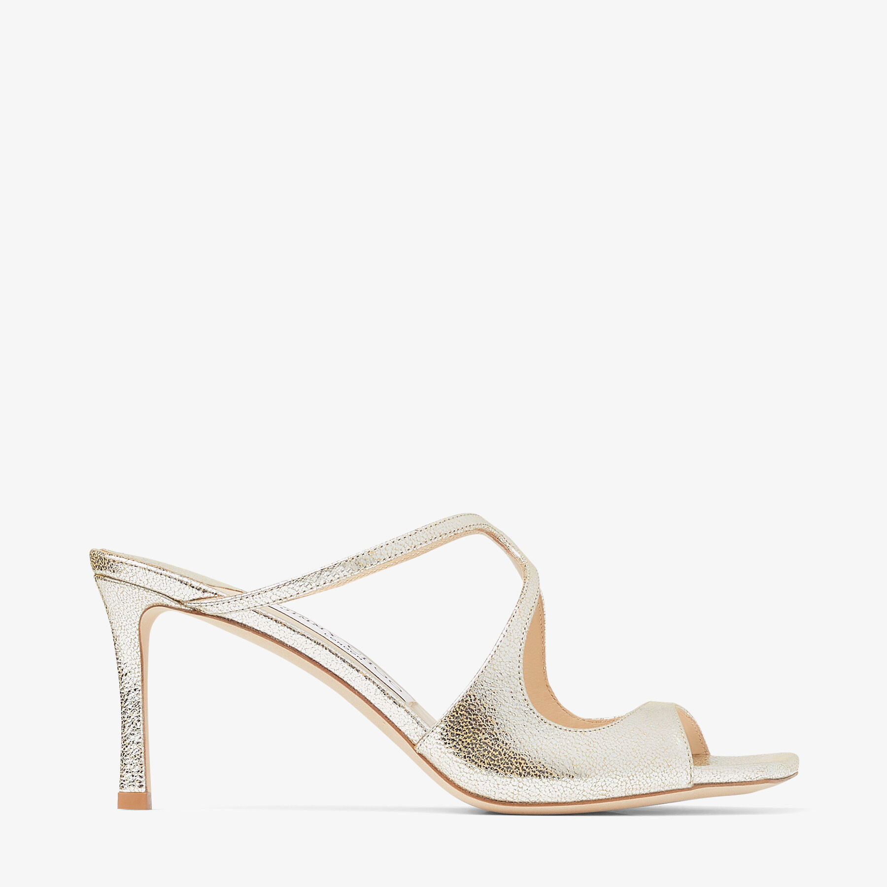 Champagne Glitter Leather Mules | ANISE 75 | Spring 2022