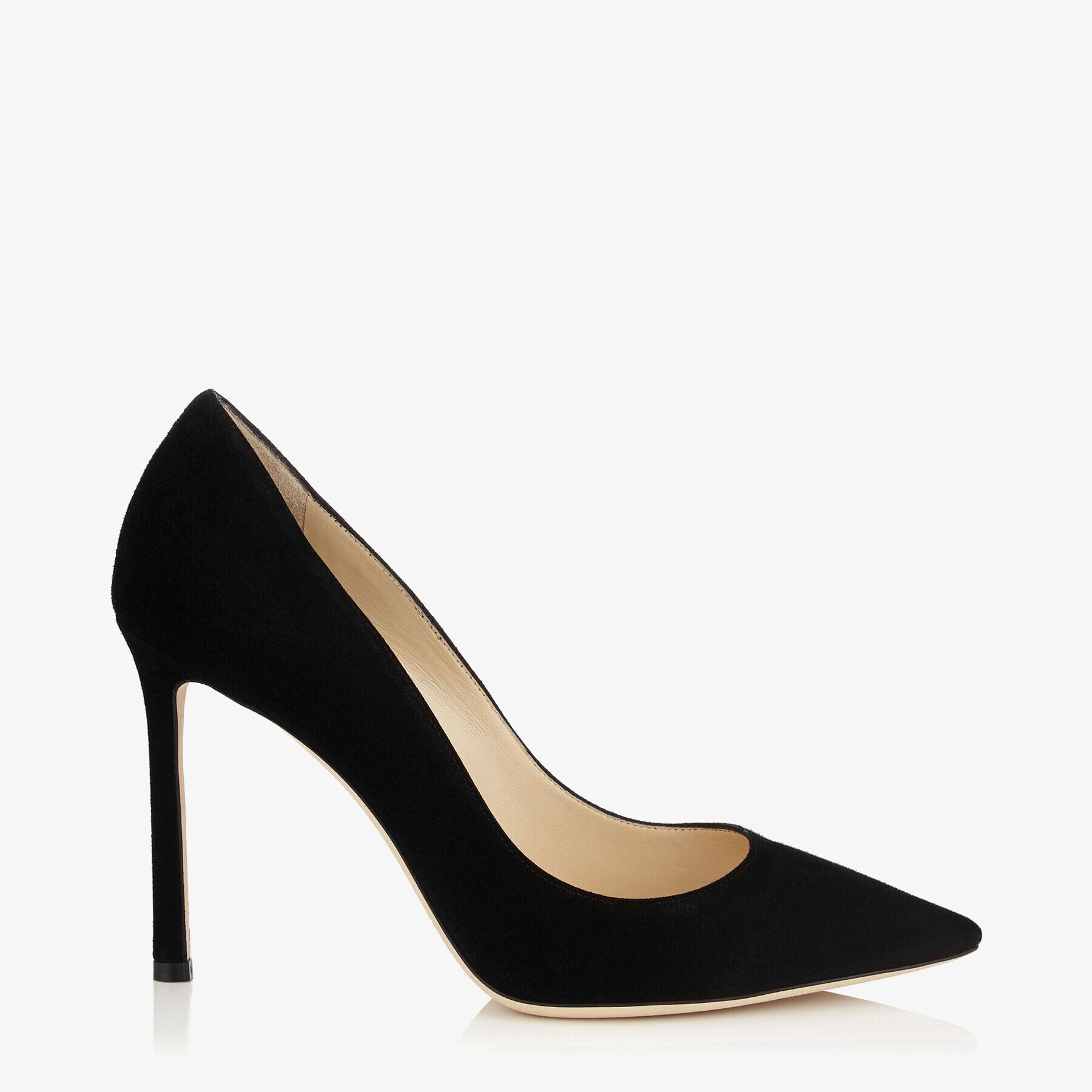 Black Suede Pointy Toe Pumps Romy 100 Pre Fall 16 JIMMY CHOO