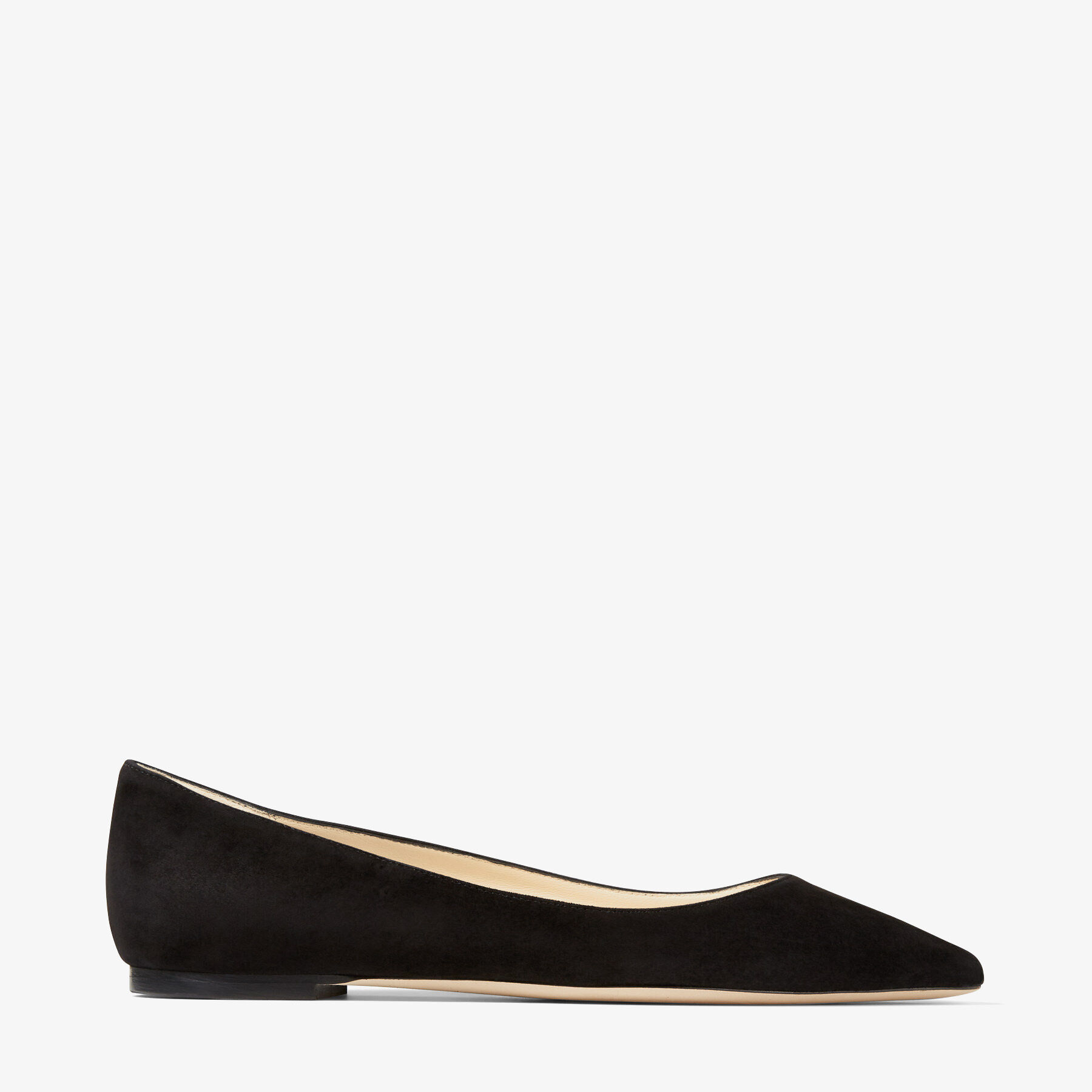 Black Suede Pointy Toe Flats Romy Flat 24 7 Collection JIMMY CHOO