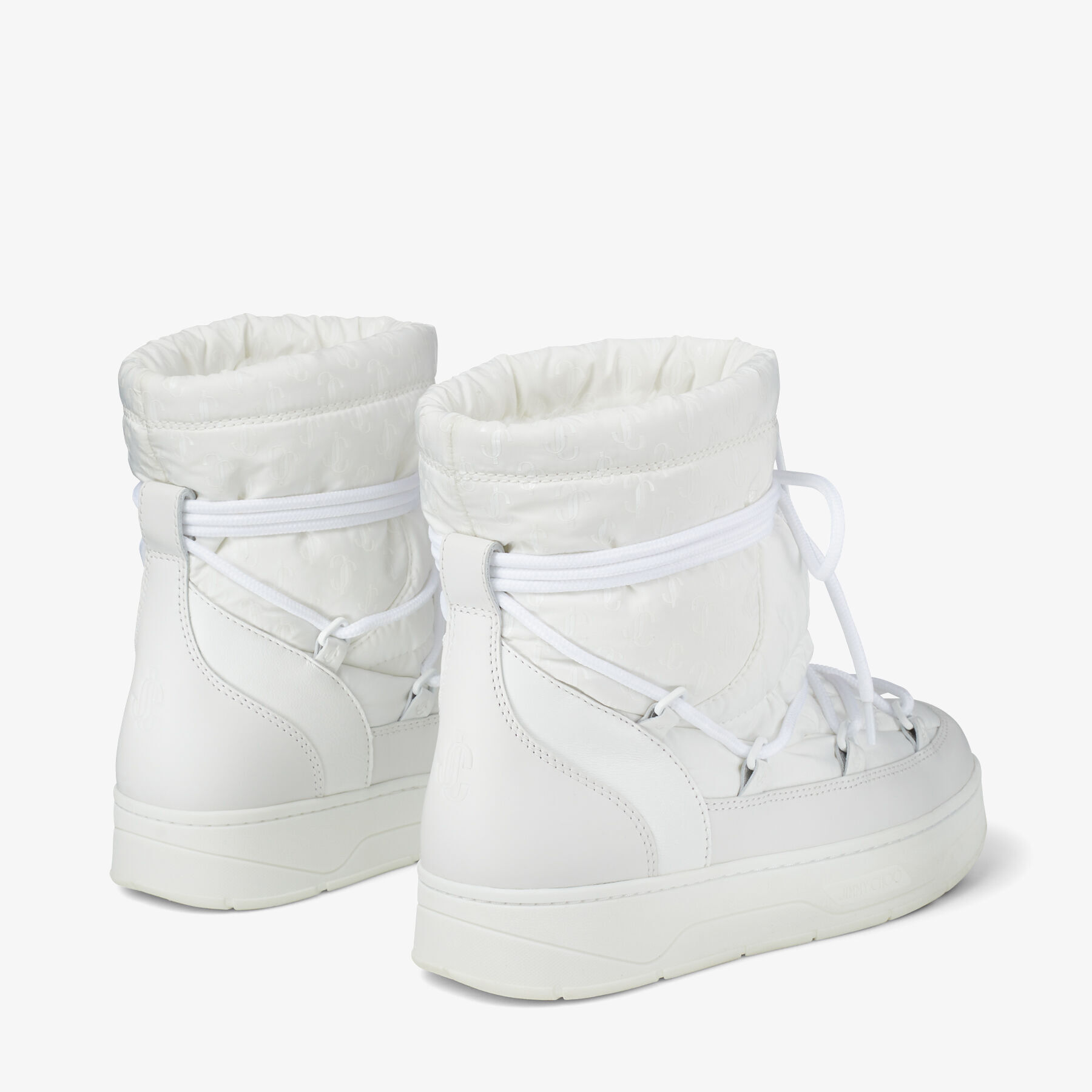 White JC Nylon and Leather Ski Boots | WANAKA | Winter 2021 White JC Nylon and Leather Ski Boots | WANAKA | Winter 2021