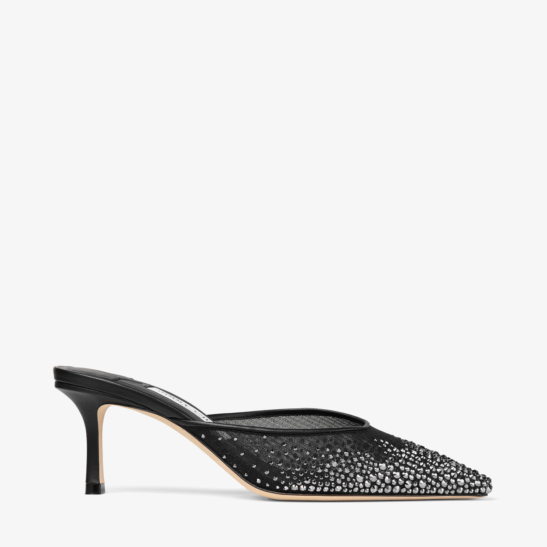 JIMMY CHOO VIVI65NYTBLACKSMOKE 関税送料込 Black Suede Pointed pumps with JC Emblem | LOVE 65 | 24:7