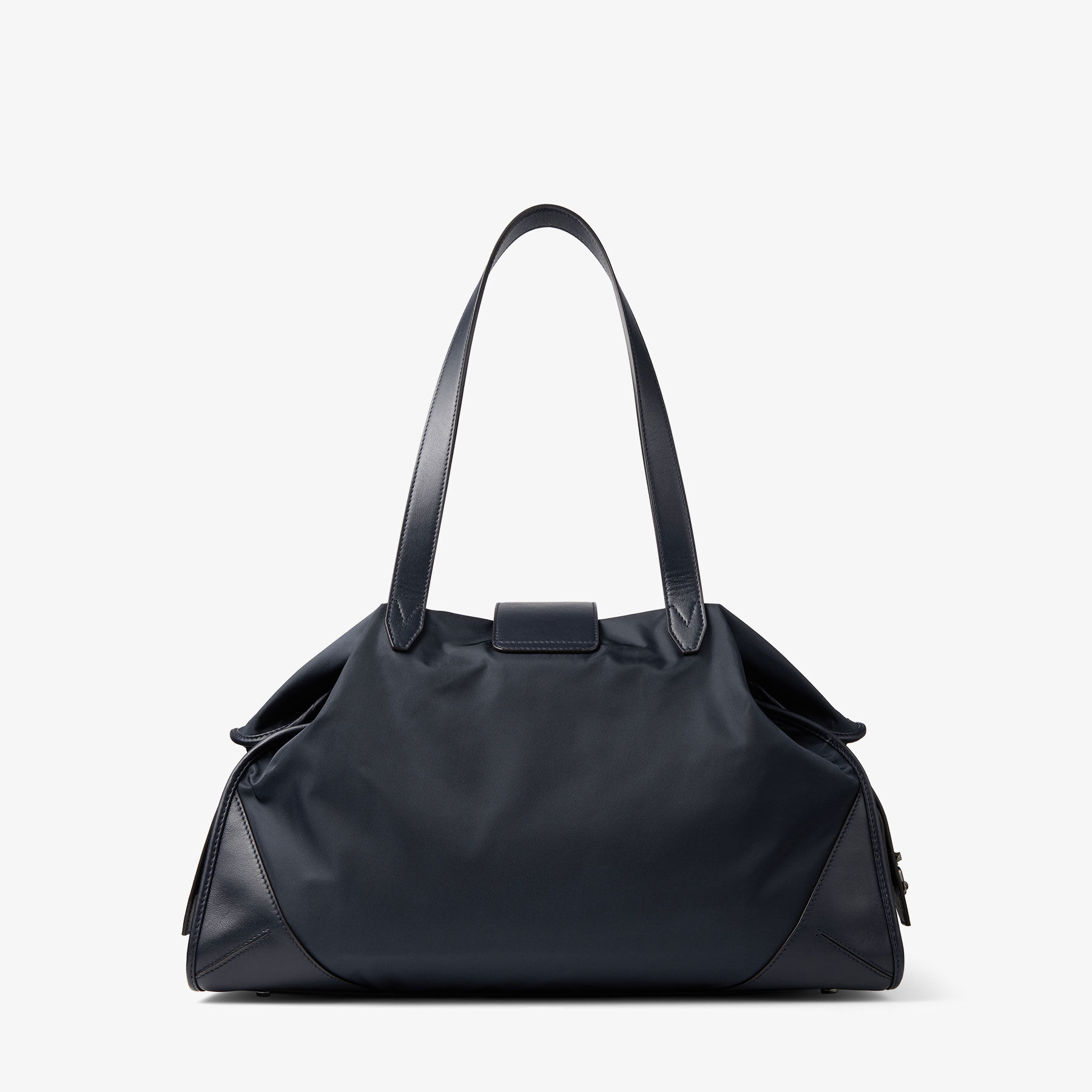 Bar Holdall Large | Marine Nylon Holdall with Smooth Calf Leather