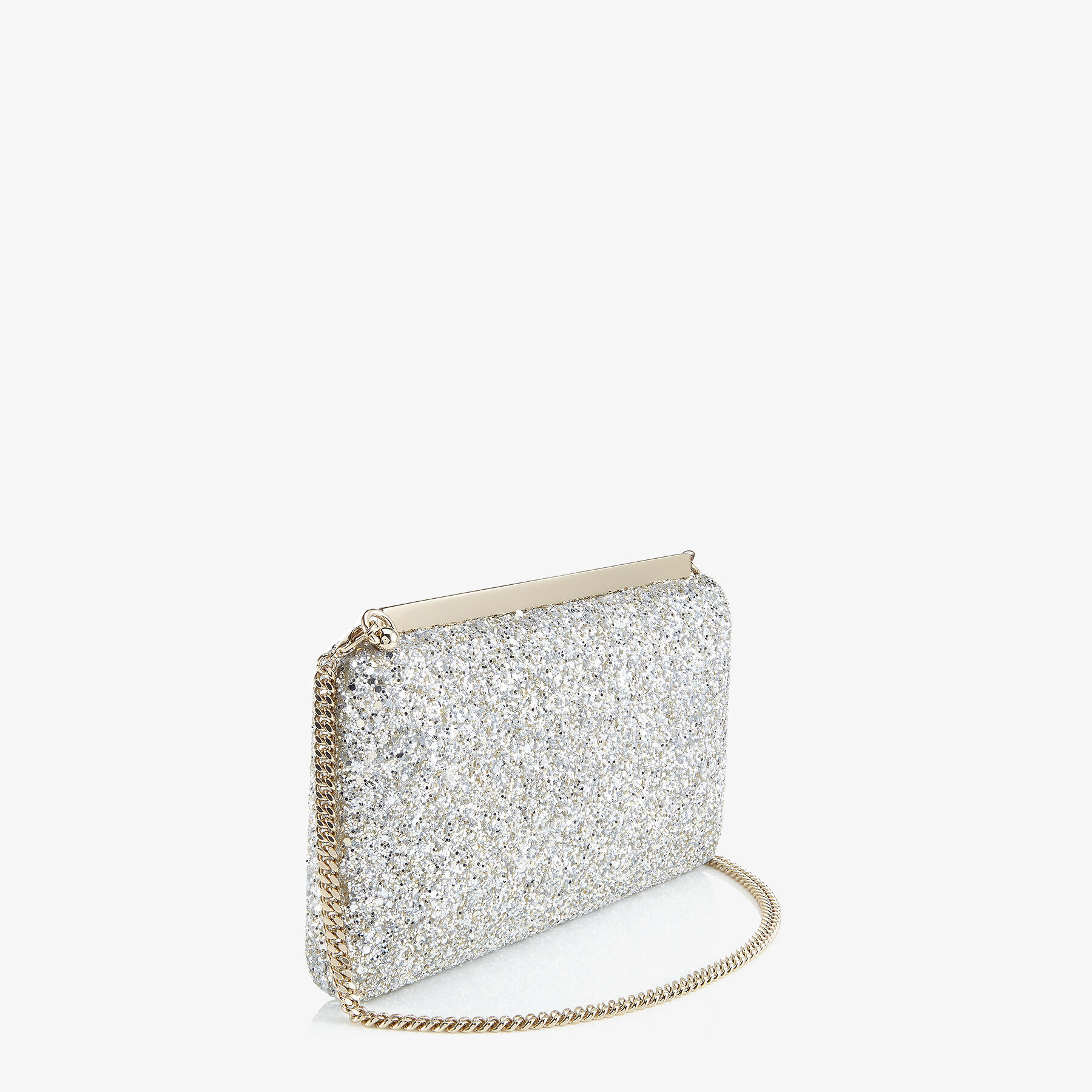 クラッチバッグ Jimmy Choo CLUTCH BAG (SWEETIECOC CHAMPAGNE) Champagne Coarse Glitter Acrylic Clutch Bag| SWEETIE| Pre