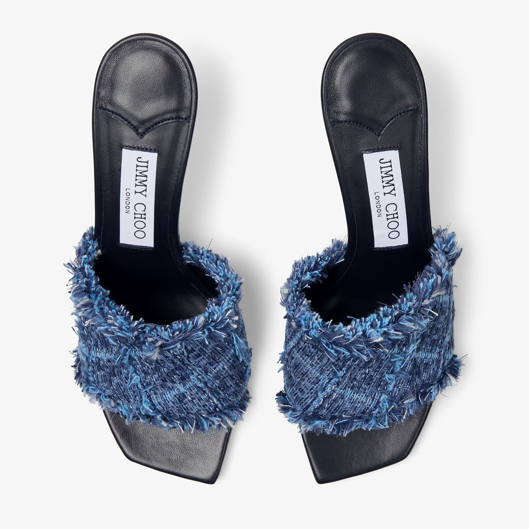 HJ Alexia 70 | Crosshatch Denim Sandals | JIMMY CHOO