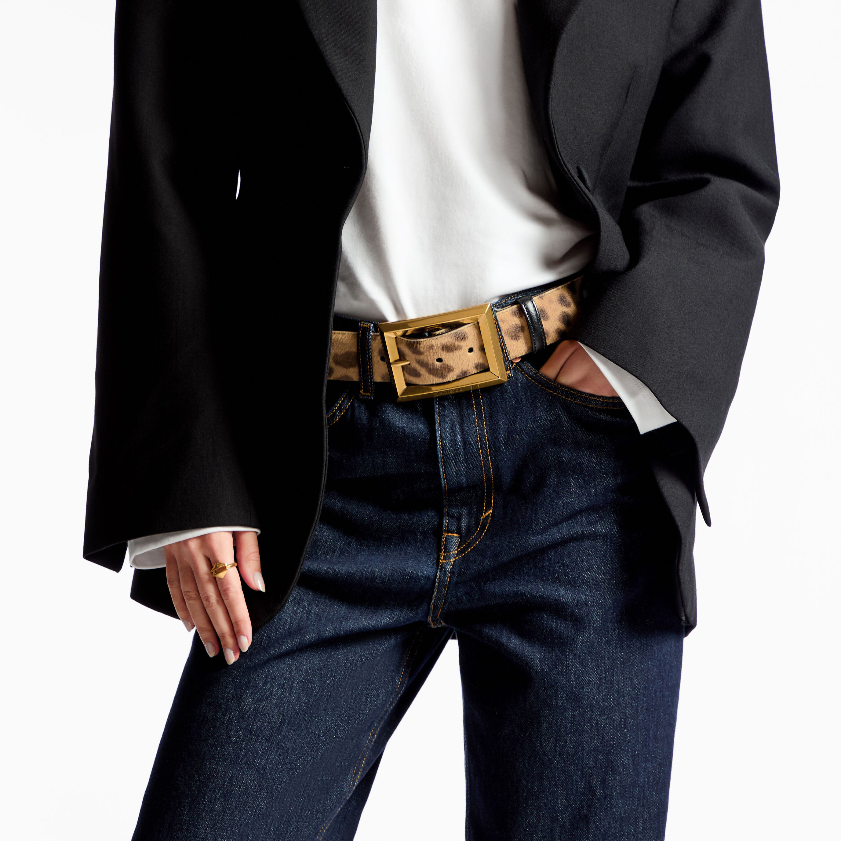 70%オフセールJIMMY CHOO KALINA LEATHER BELT MINI HELINA | Black Smooth Leather Mini Belt | Autumn