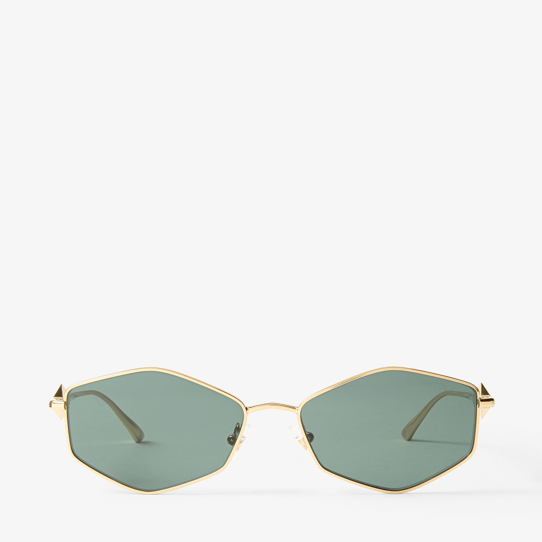Zoey | Gold Geometric Sunglasses | JIMMY CHOO