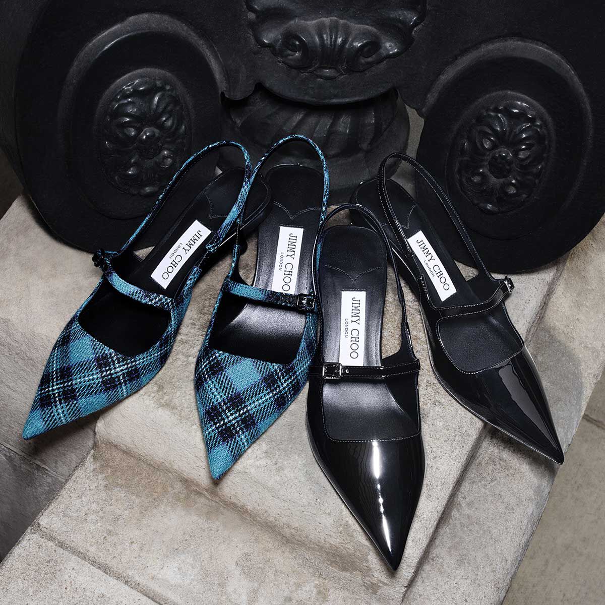 Jimmy choo black leather pumps online
