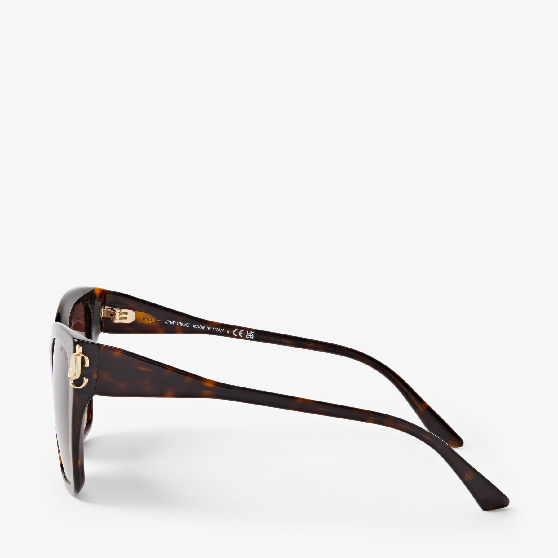 Jimmy Choo Cora Sunglasses Havana/Gold & Gradient Lenses Oversized ?Auth Italy Jimmy Choo Selby Women main image 3