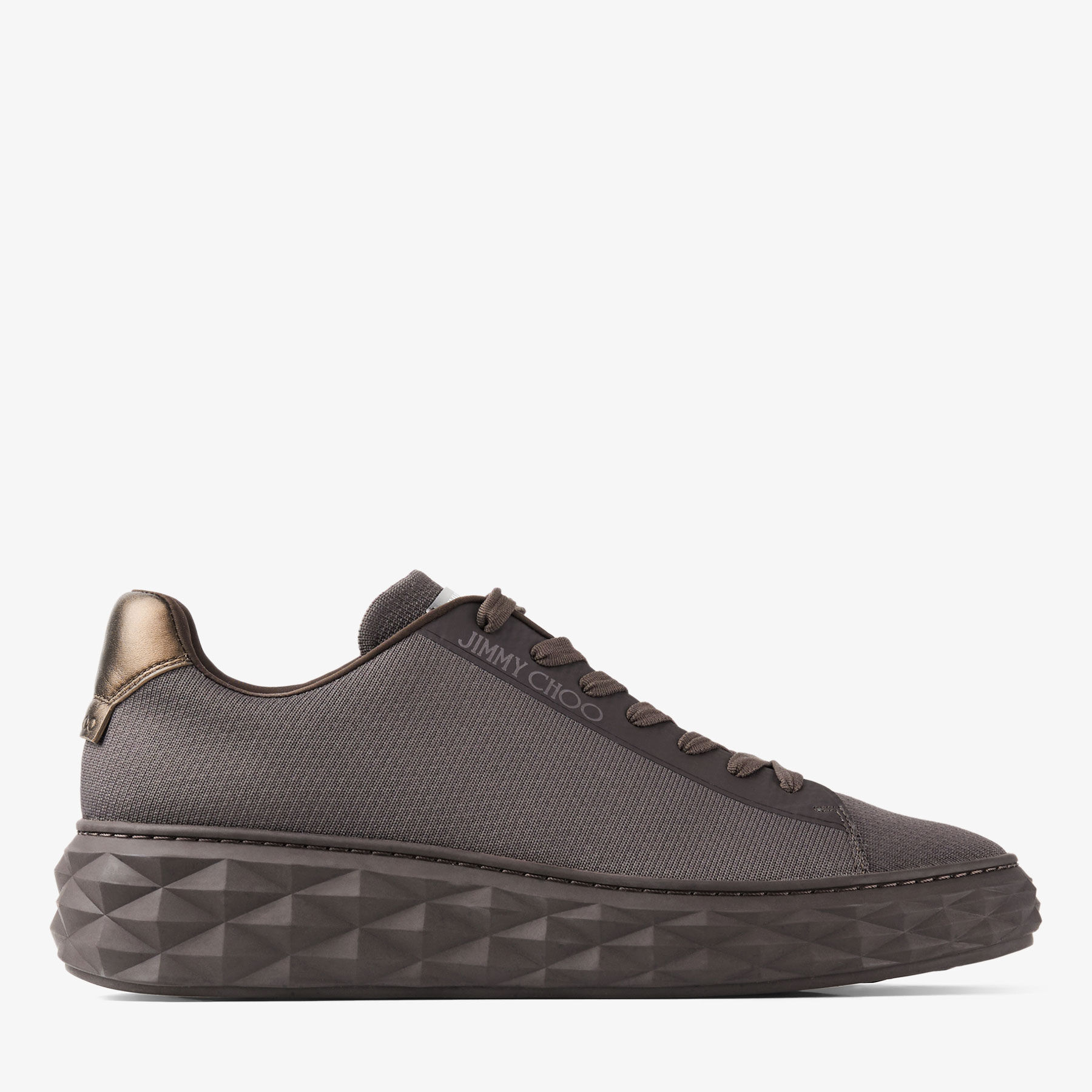 Diamond Light Maxi/M | Coffee Sustainable Knit Trainers | JIMMY CHOO