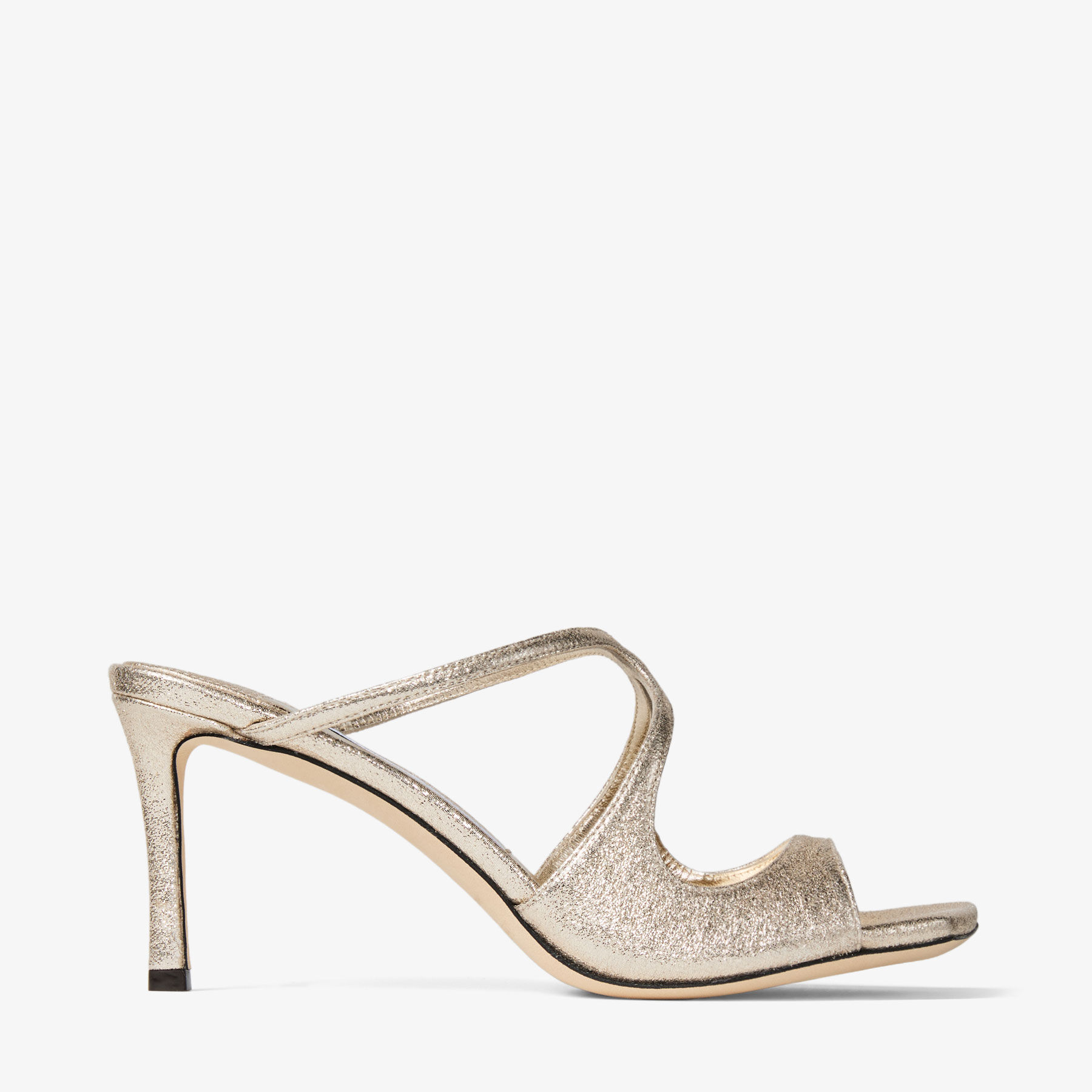 Anise 75 | Platinum Brilliance Fabric Mules | JIMMY CHOO