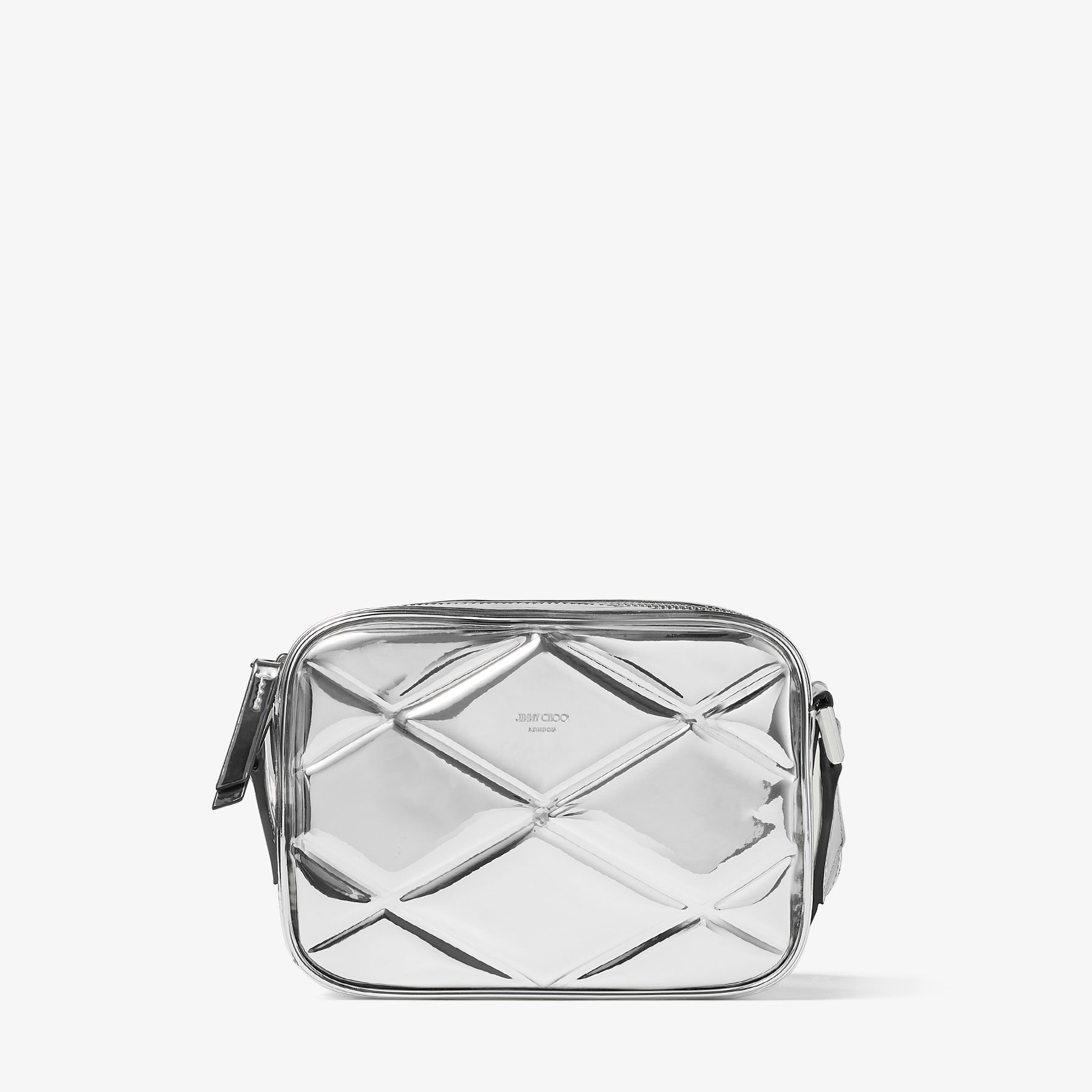 Box Camera S |Silver Diamond Quilted Mirror Fabric Camera