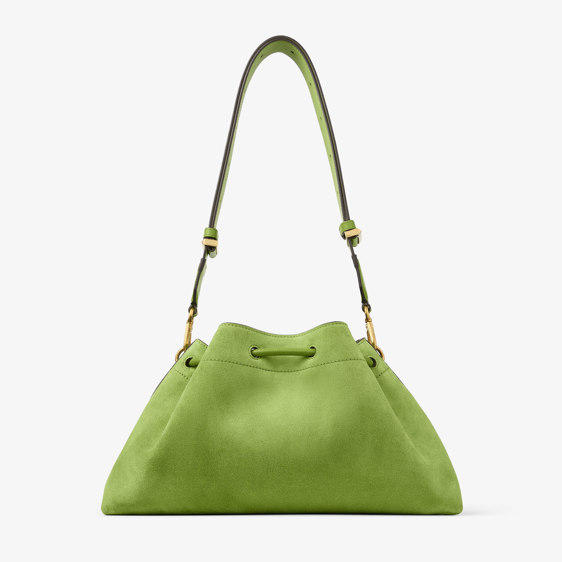 Cinch Medium | Clover Suede Shoulder Bag with Braided Bead Strap