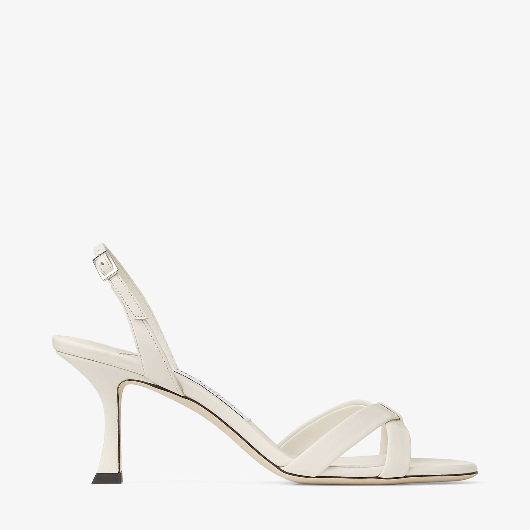Elsy 70 | Latte Nappa Leather Crossover Slingback | JIMMY CHOO