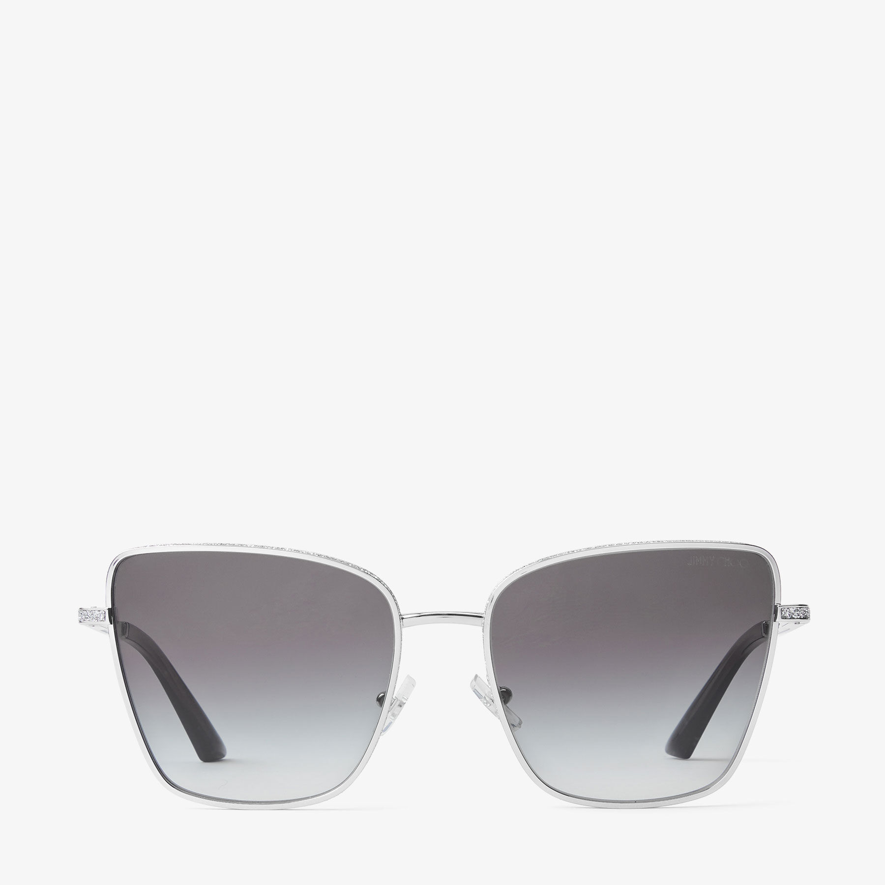 Orli | Silver Aviator Sunglasses | JIMMY CHOO