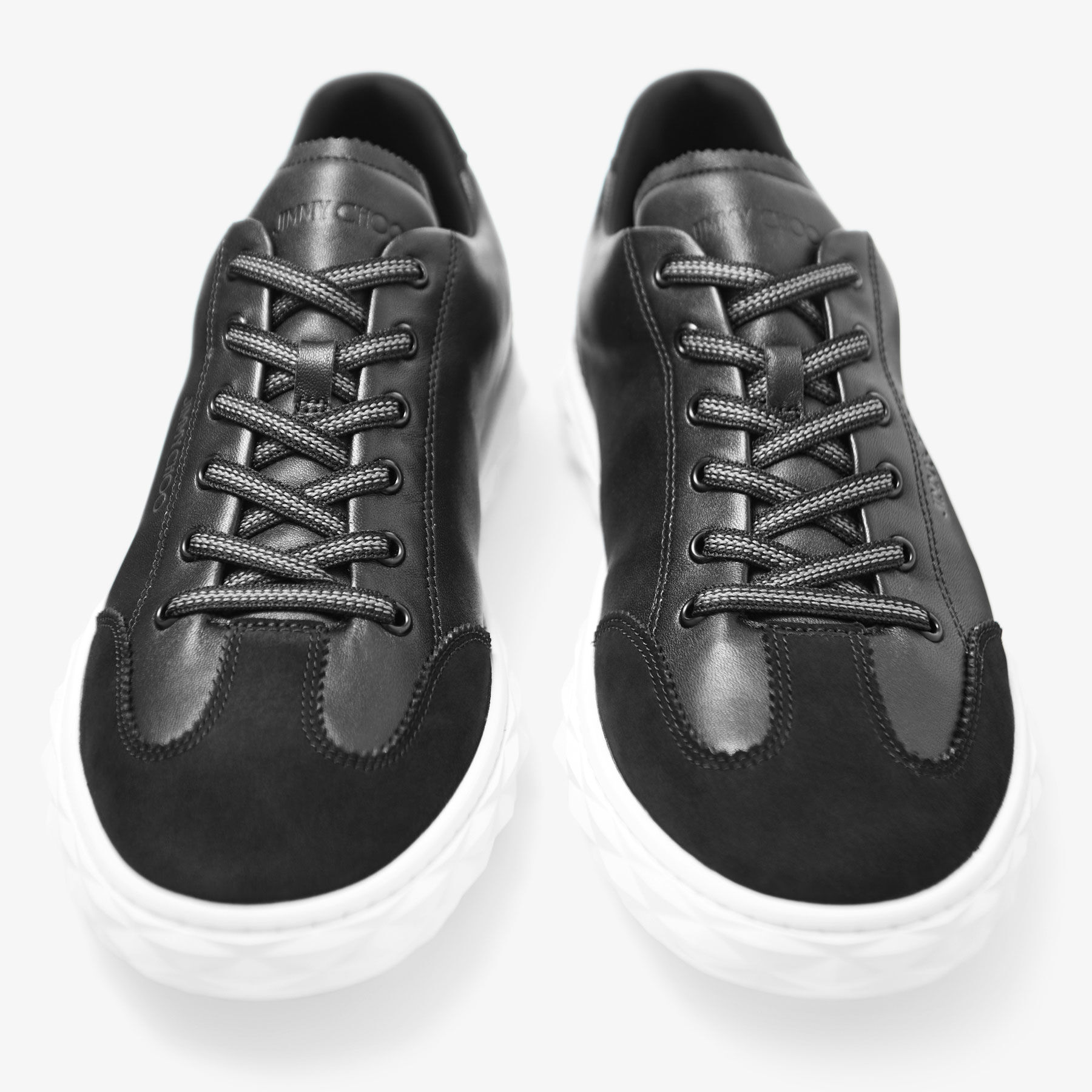 Diamond Light Flex/M | Black Leather Trainers | JIMMY CHOO