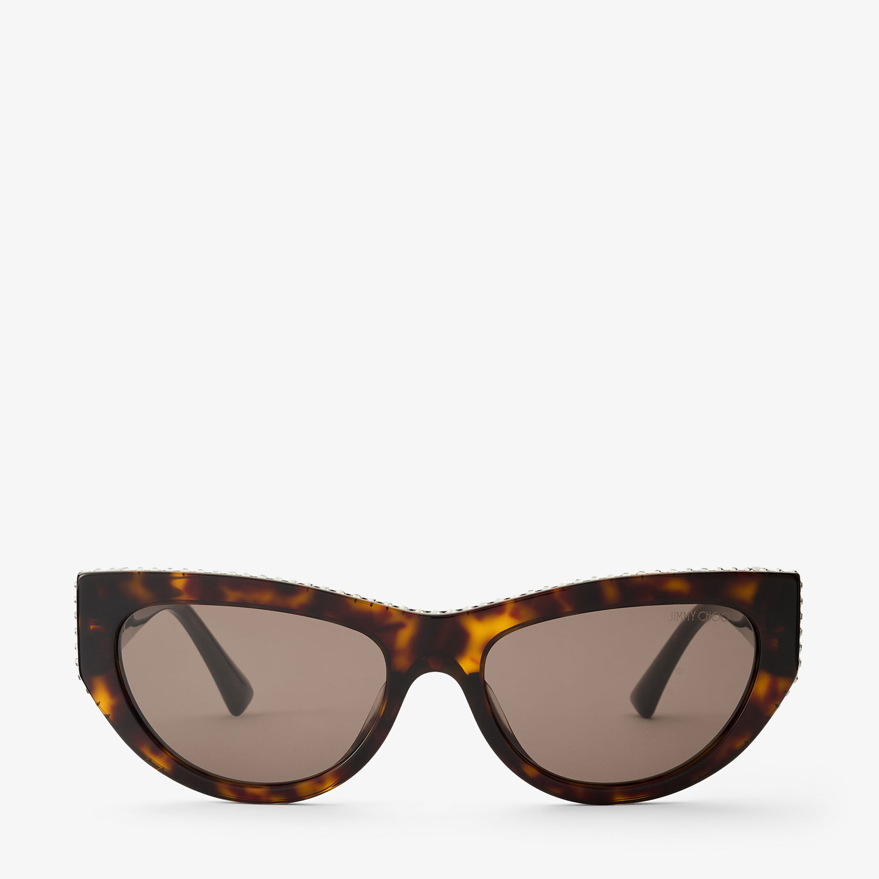 Fendi Brown & Black Havana Sunglasses, “Modern Cat Eye” Vale | Brown Havana Cat Eye Sunglasses | JIMMY CHOO main image 3
