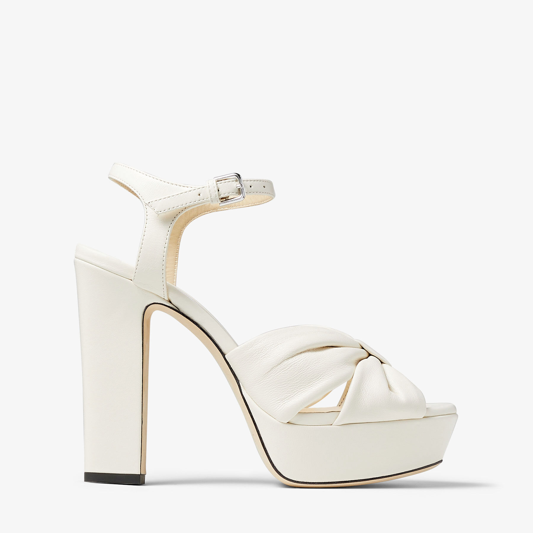 Chéri mie1014 shop's★ Jimmy Choo White Calfskin Leather Crystal Embellished Medium