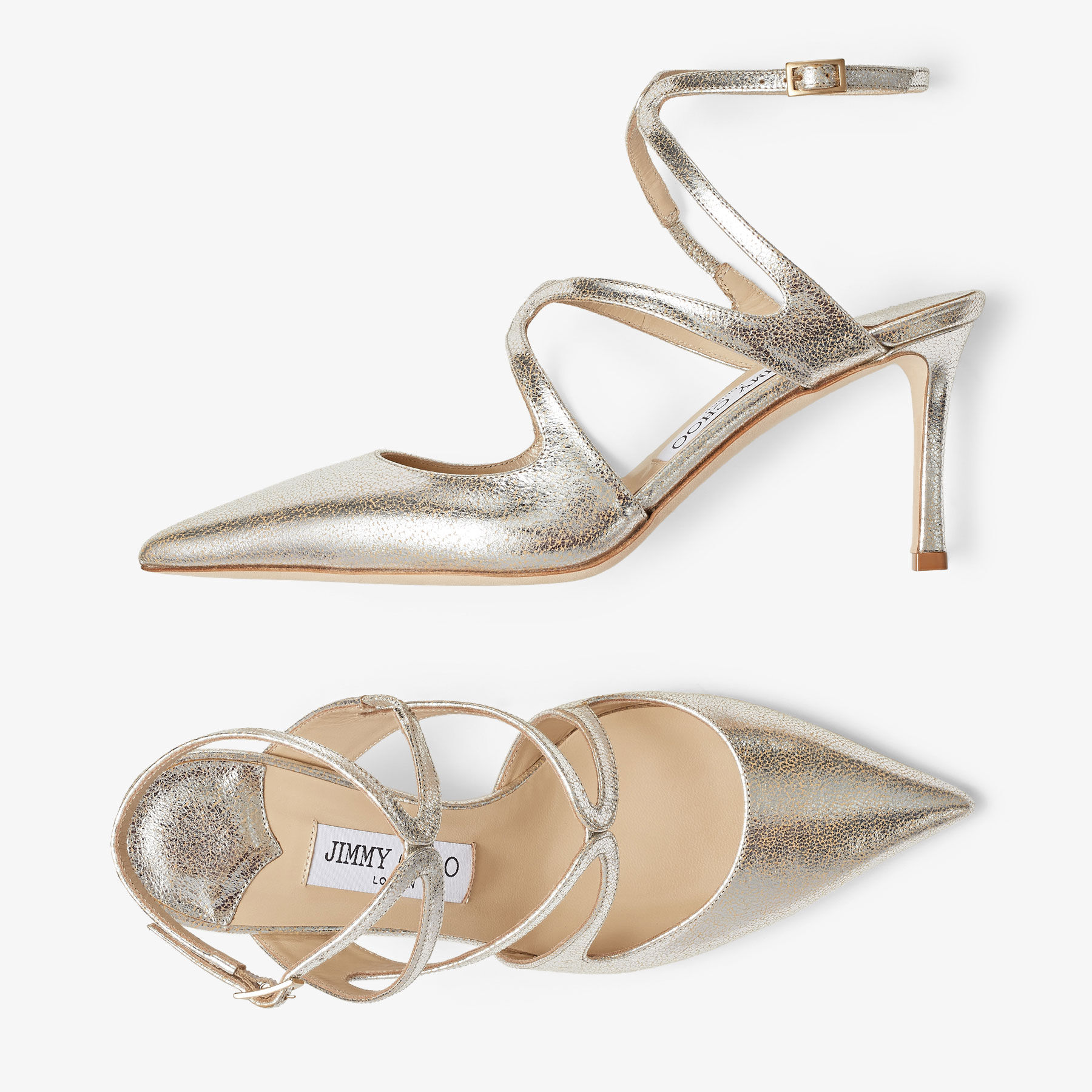 Champagne top colored pumps