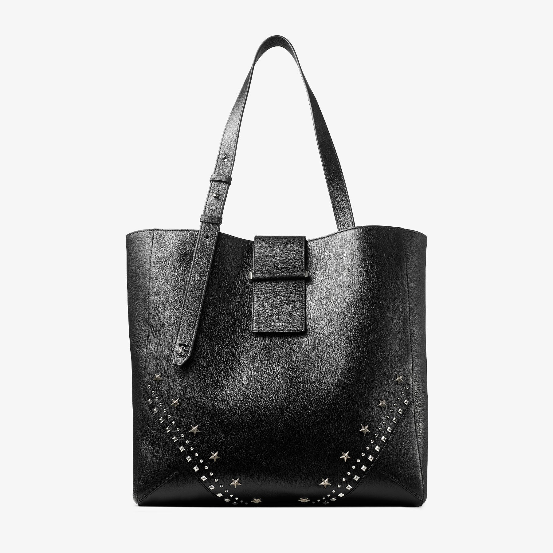 JIMMY CHOO ブラックレザー スタッズ　ボディバッグ 中古・古着通販】JIMMY CHOO (ジミーチュウ) スタッズボディバッグ