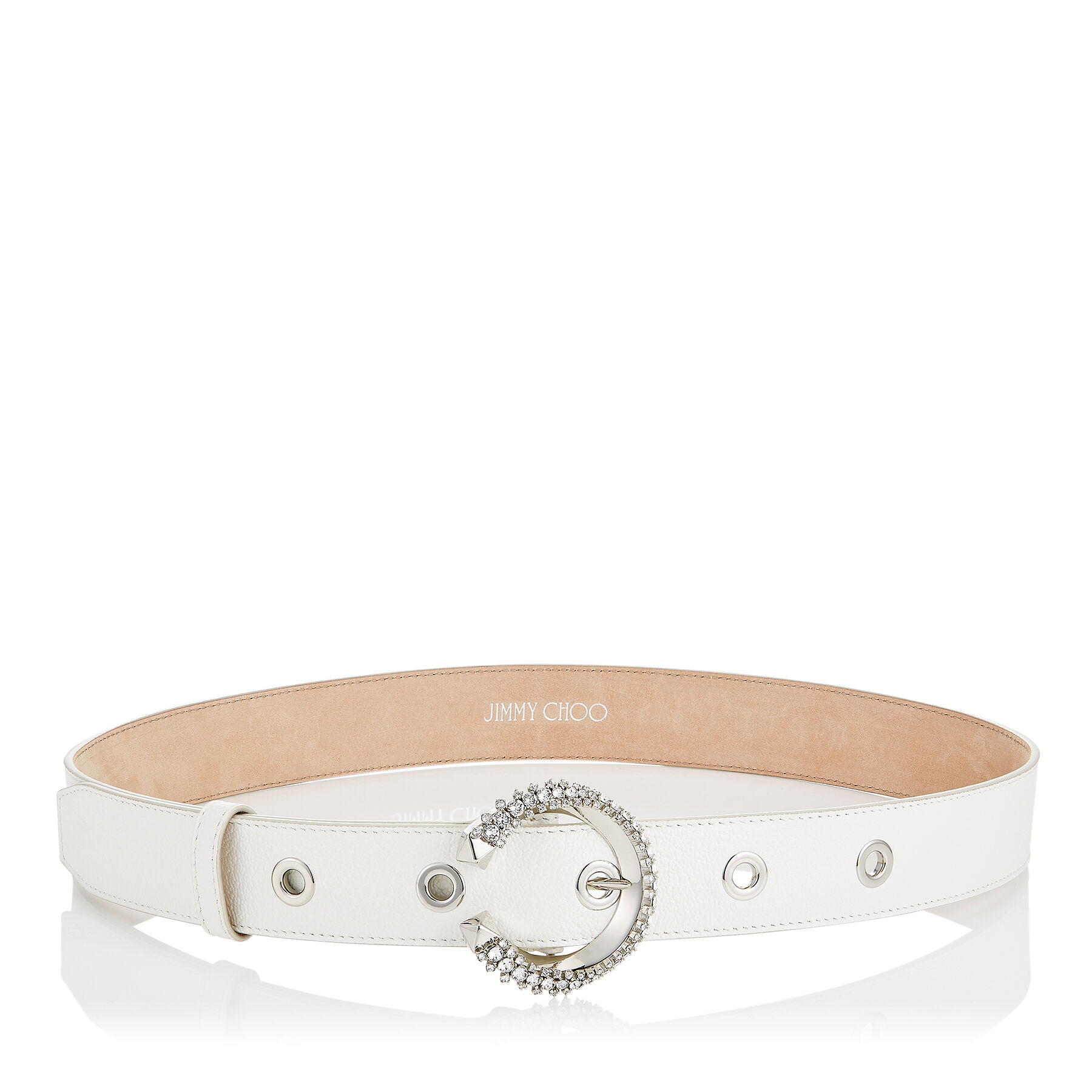Latte Calf Leather Belt With Crystal Buckle Madeline Belt Pre Fall 19 Jimmy Choo Browse the latest collection of glamorous belts, skinny, broad and more. jimmy choo
