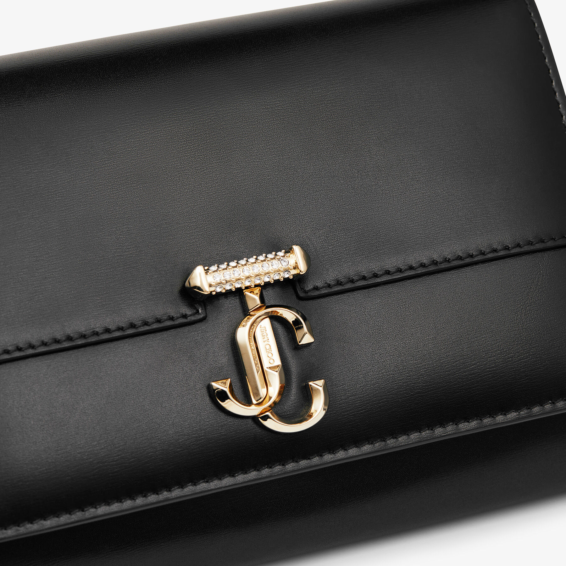 大特価 Black Box Leather Clutch Bag with Crystal-Embellished Light バッグ