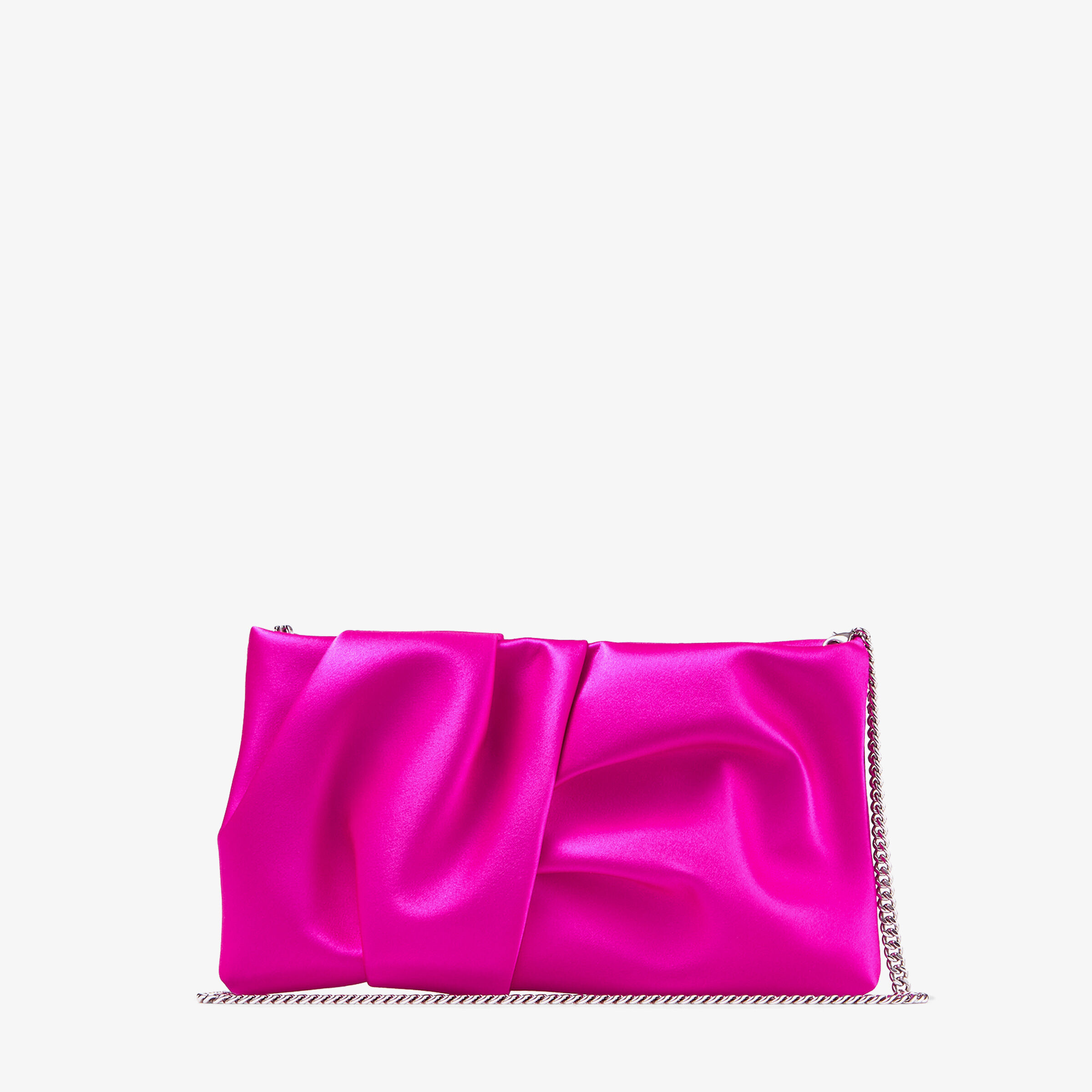 Pink satin clutch bag new arrivals