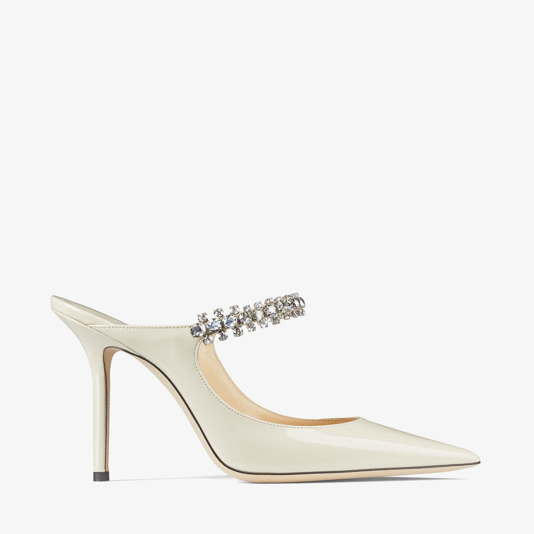 Jimmy choo bing cheap patent jeweled mules