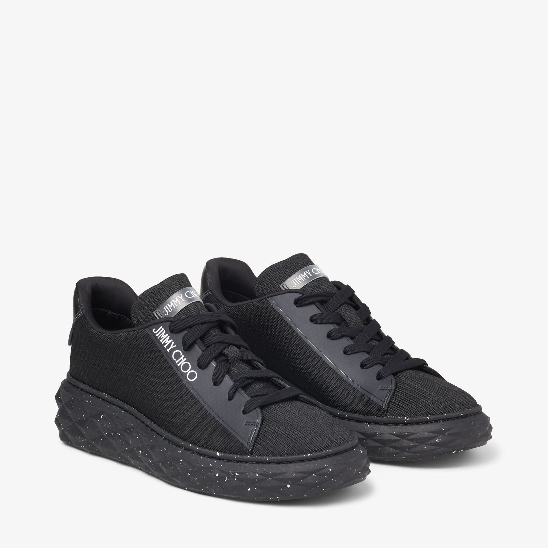 All black jimmy choo trainers sales