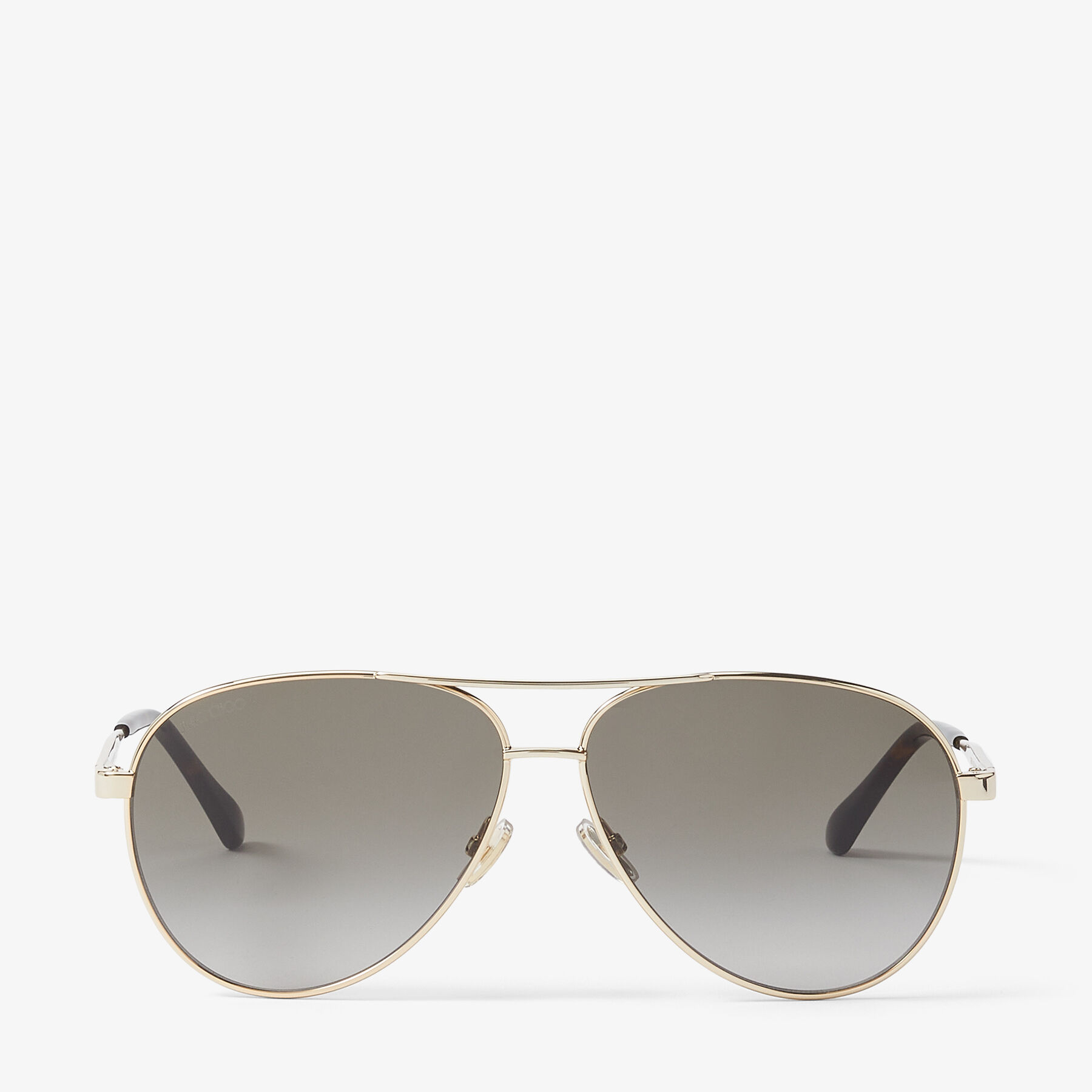 Rose Gold and Havana Aviator Sunglasses with Swarovski Crystals