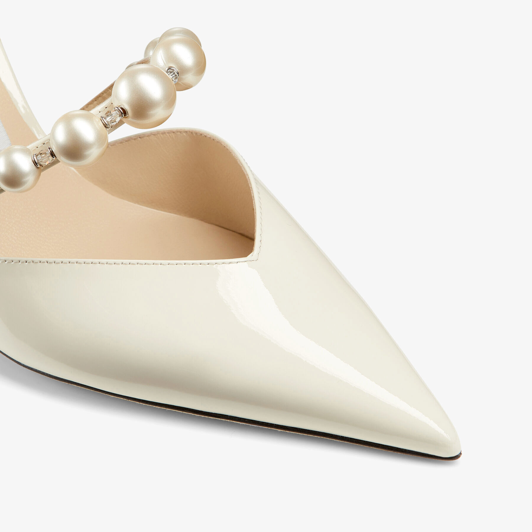 Aurelie 85| Bridal White Patent Leather Pumps | JIMMY CHOO