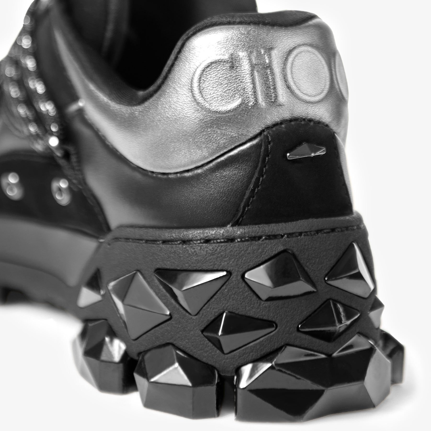 Diamond X II/F | Black Leather Trainers | JIMMY CHOO