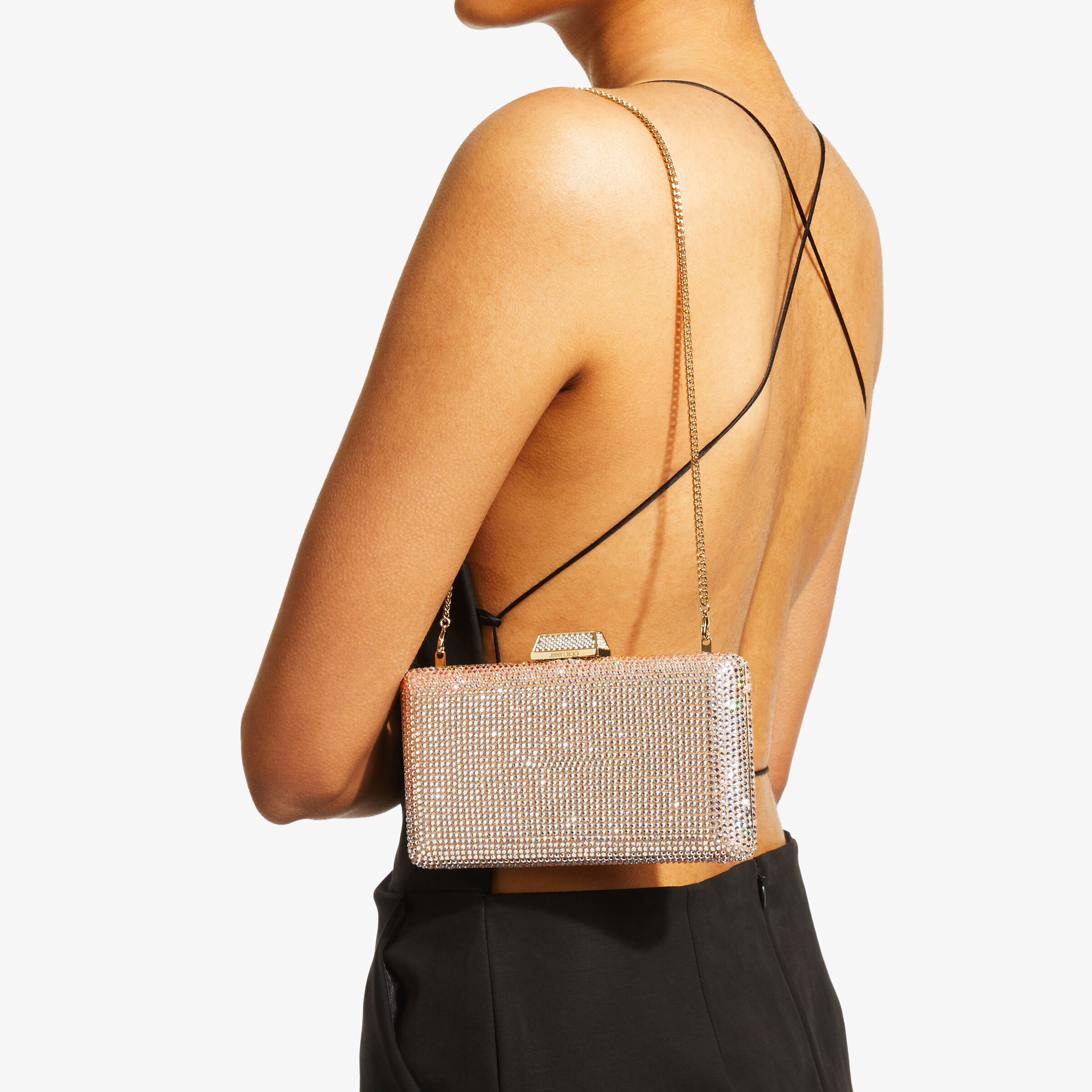 Gold chain outlet clutch bag
