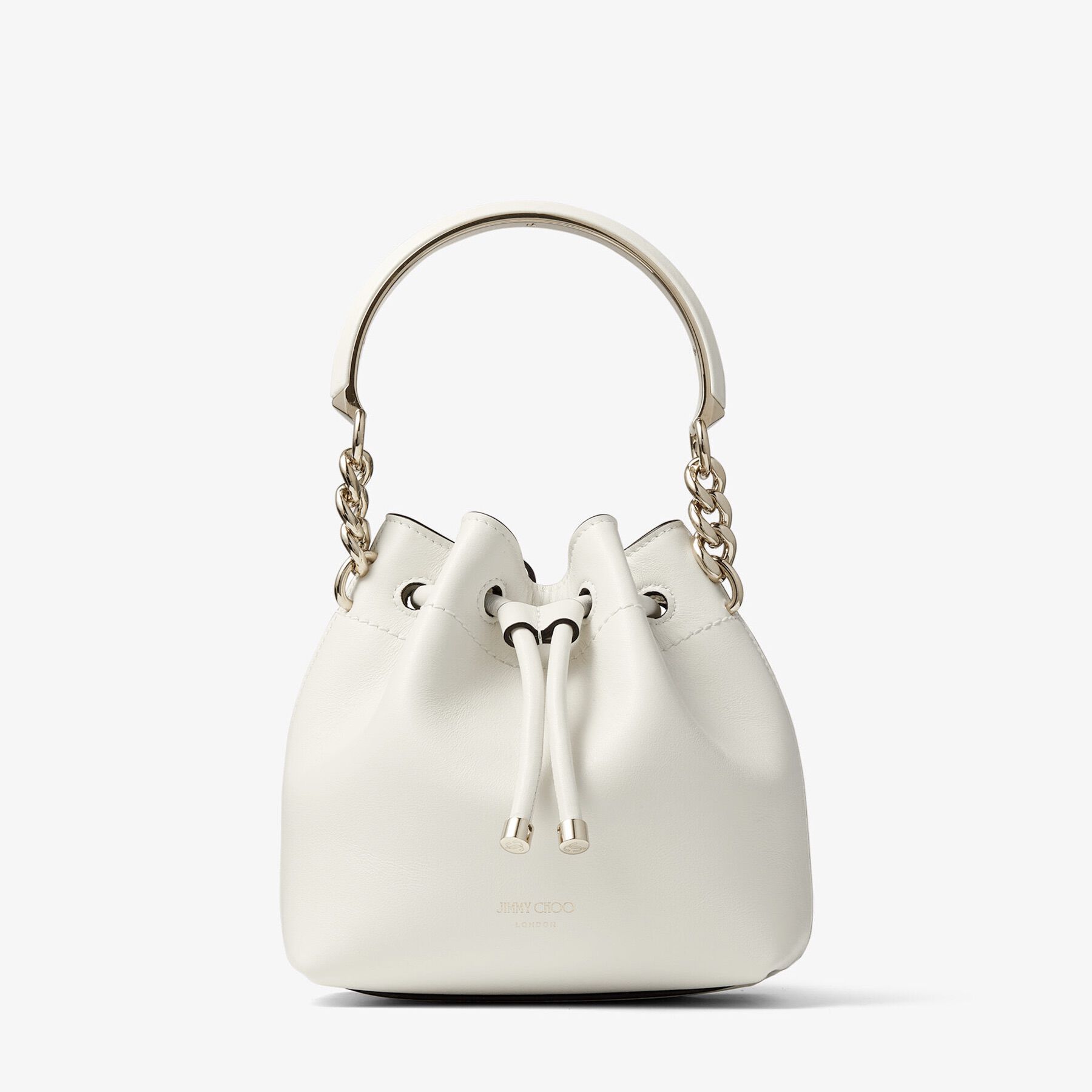 White leather bucket bag on sale