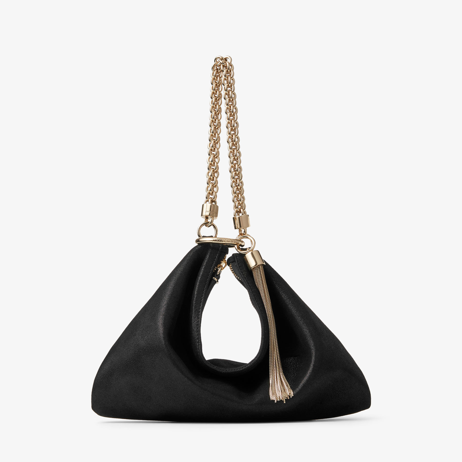 Black Shimmer Suede Clutch Bag Callie Pre Fall 18 JIMMY CHOO