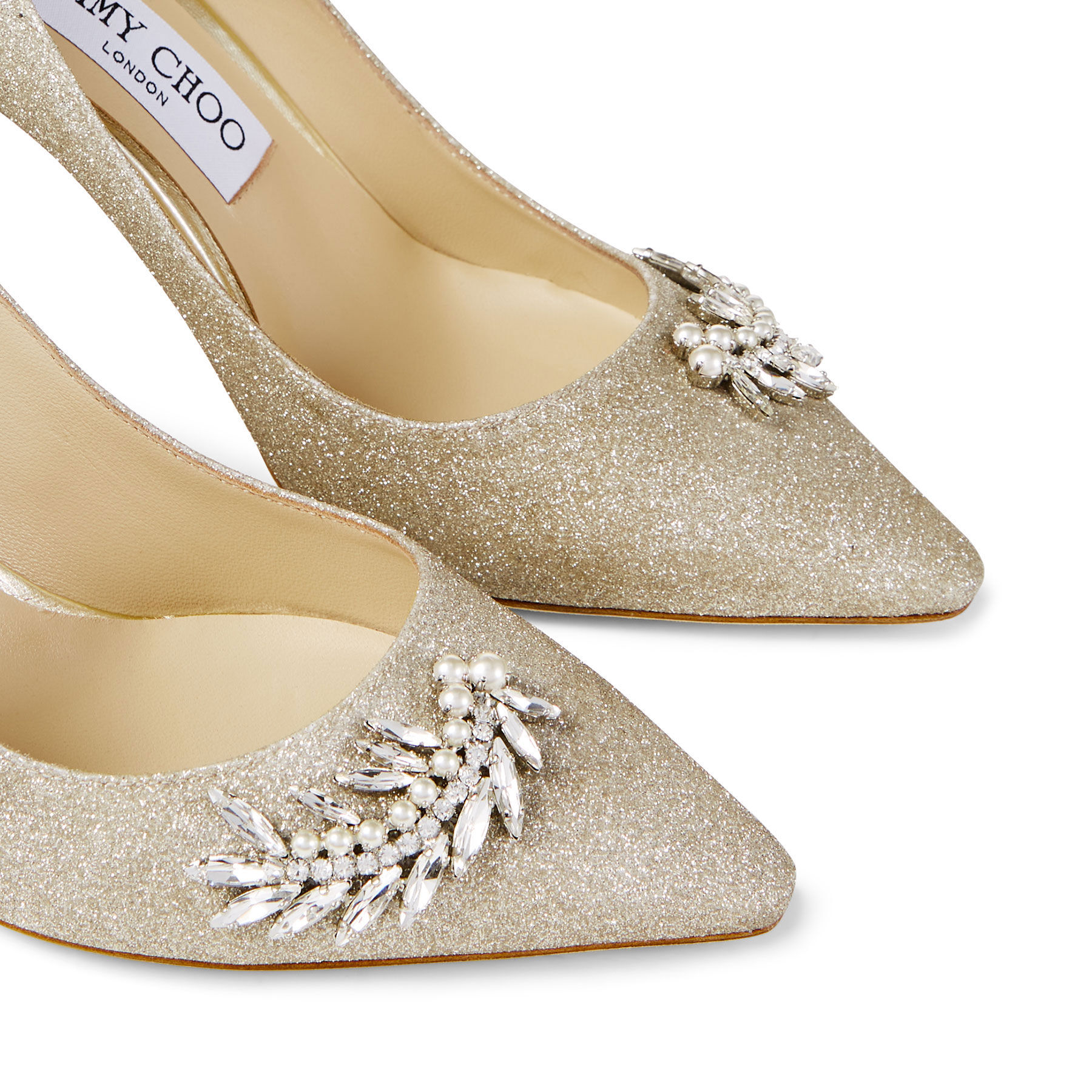 Platinum Ice Dusty Glitter Pointed-Toe 