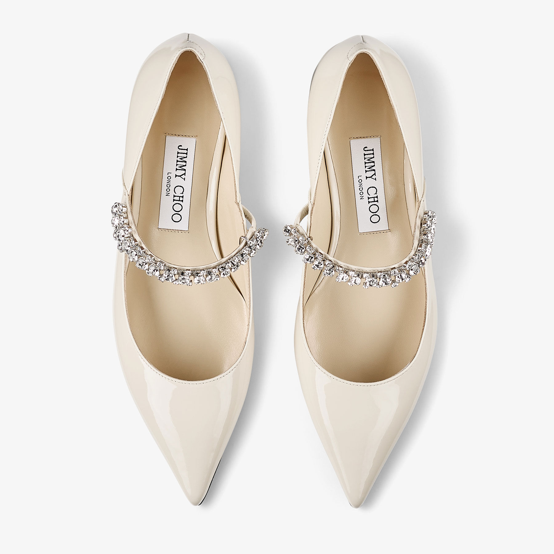 Bing Pump Flat|Linen Patent Leather Flats| JIMMY CHOO