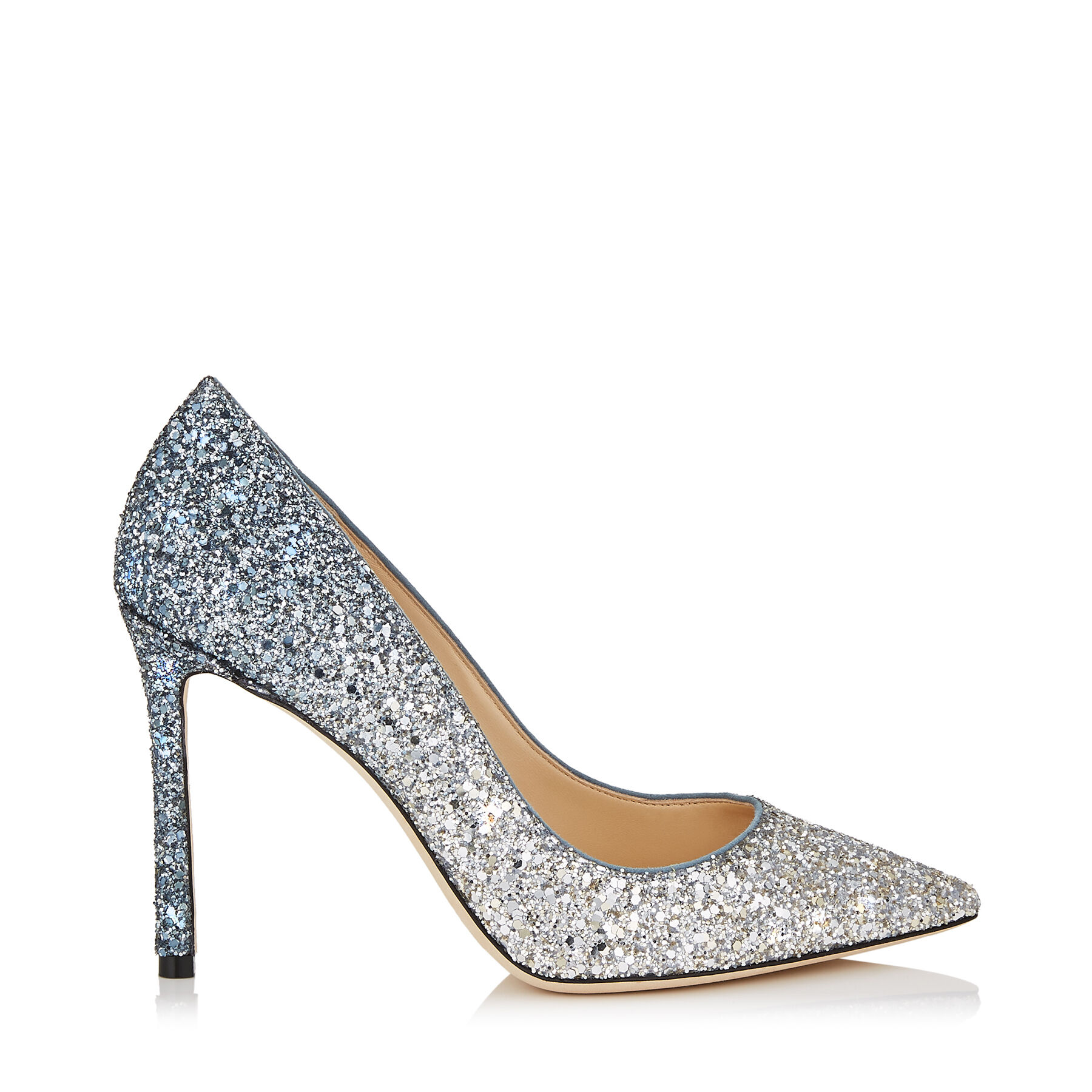 jimmy choo silver sparkly heels