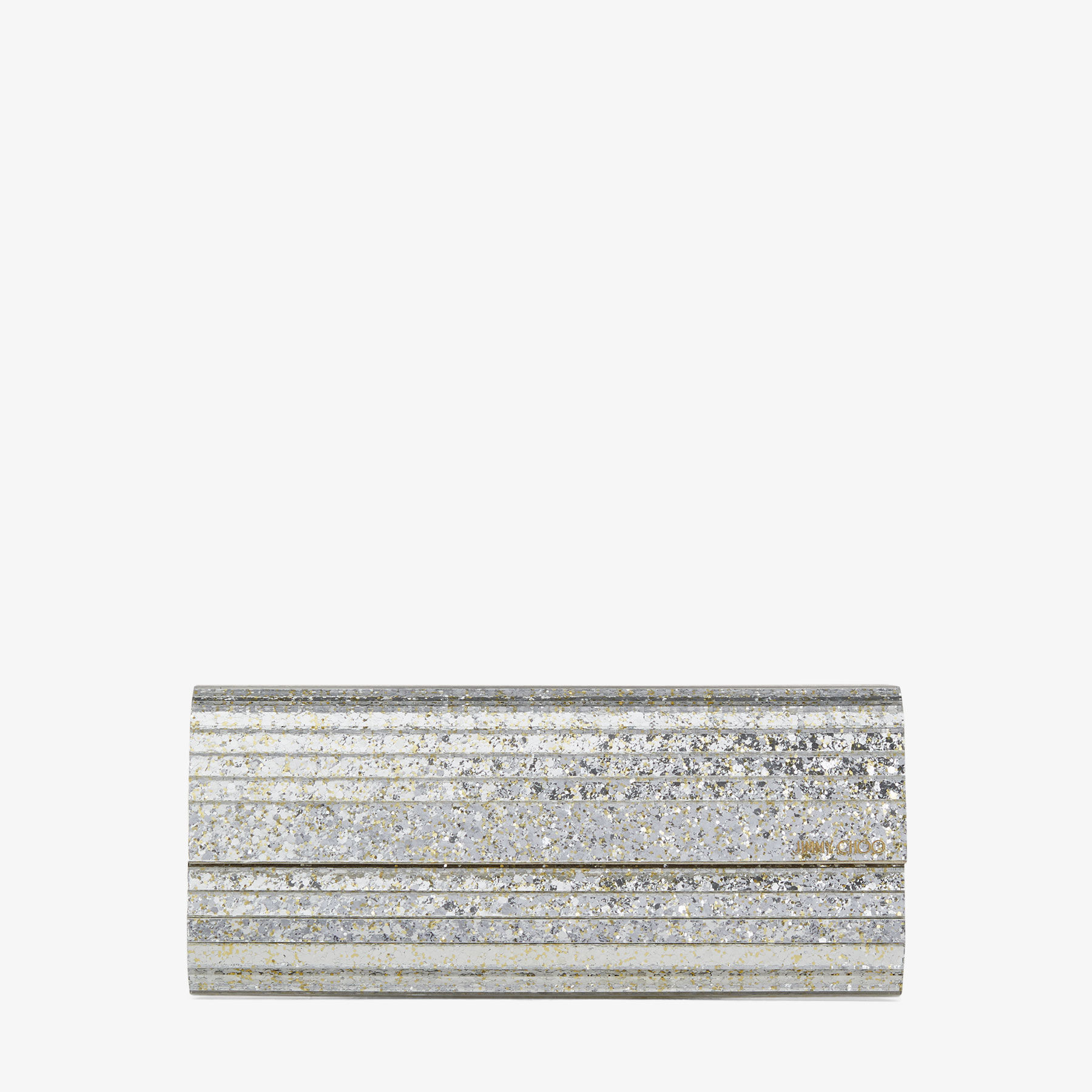 JIMMY CHOO グリッター クラッチ Champagne Coarse Glitter Acrylic Clutch Bag| SWEETIE| Pre Fall 19