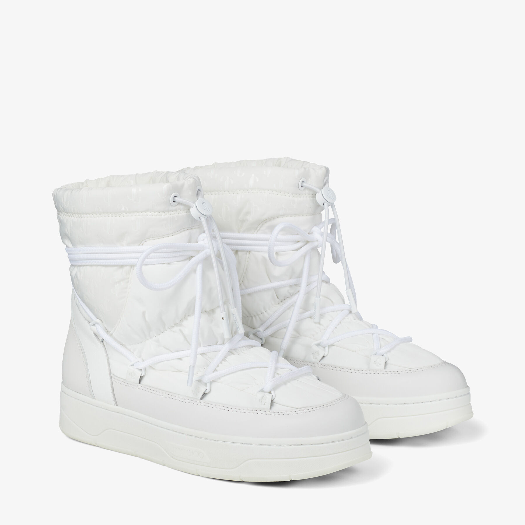 White JC Nylon and Leather Ski Boots | WANAKA | Winter 2021 White JC Nylon and Leather Ski Boots | WANAKA | Winter 2021