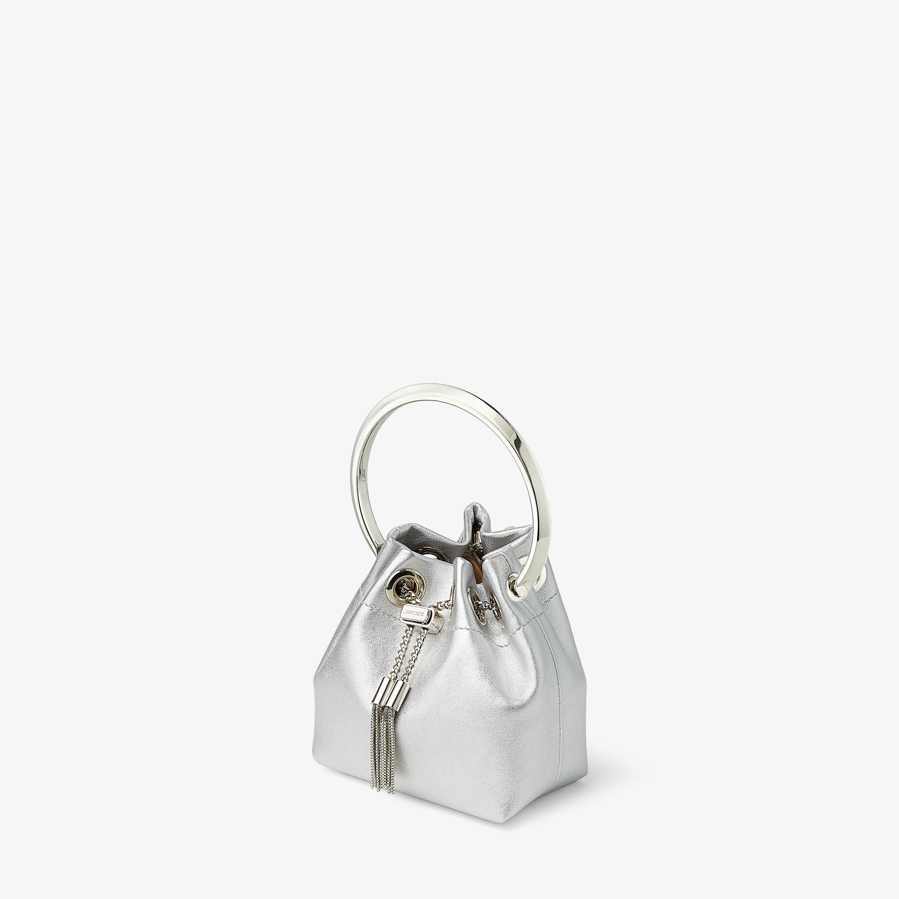 Silver Metallic Nappa Mini Bag MICRO BON BON Summer 2022