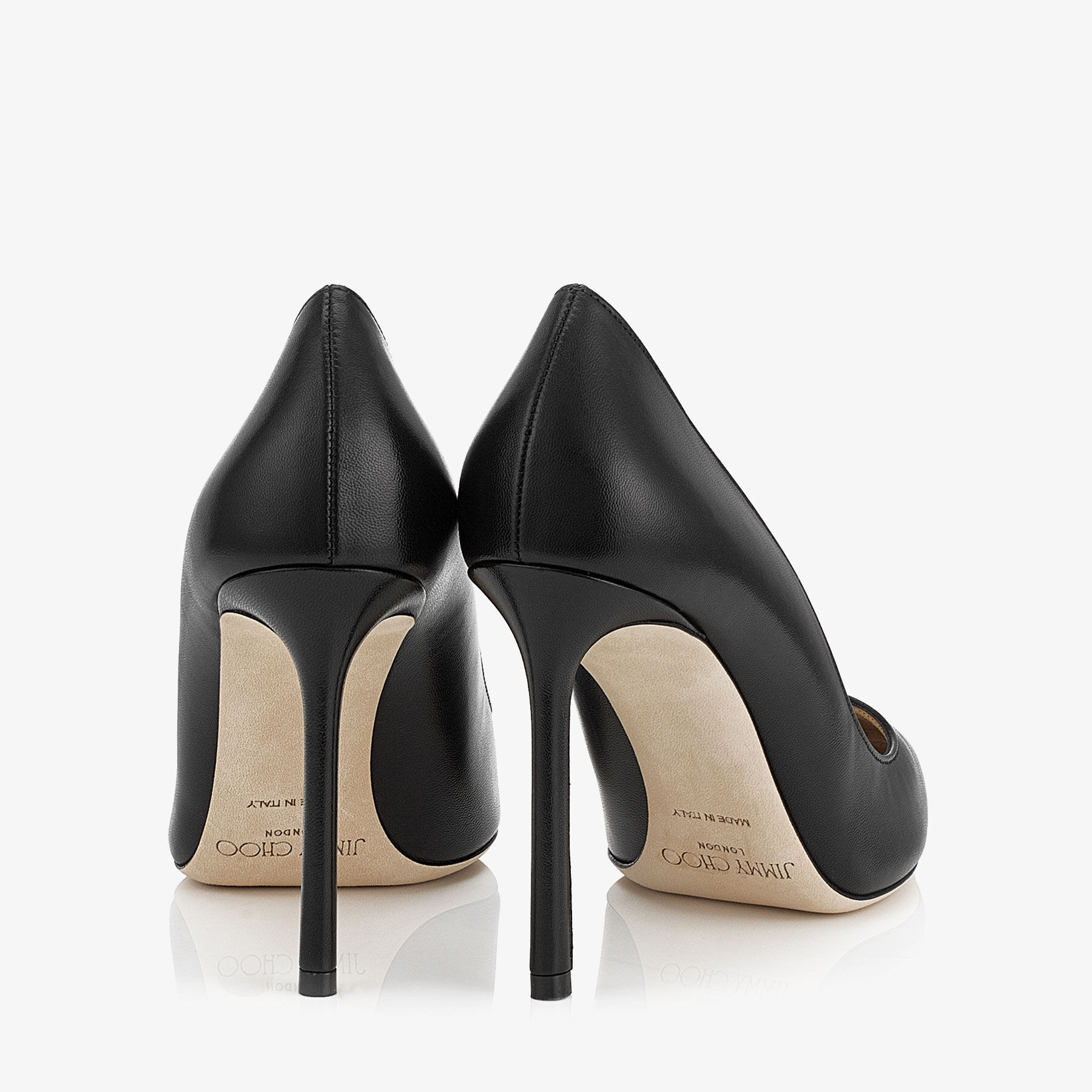 Black Kid Leather Pointy Toe Pumps Romy 100 Pre Fall 16 JIMMY CHOO