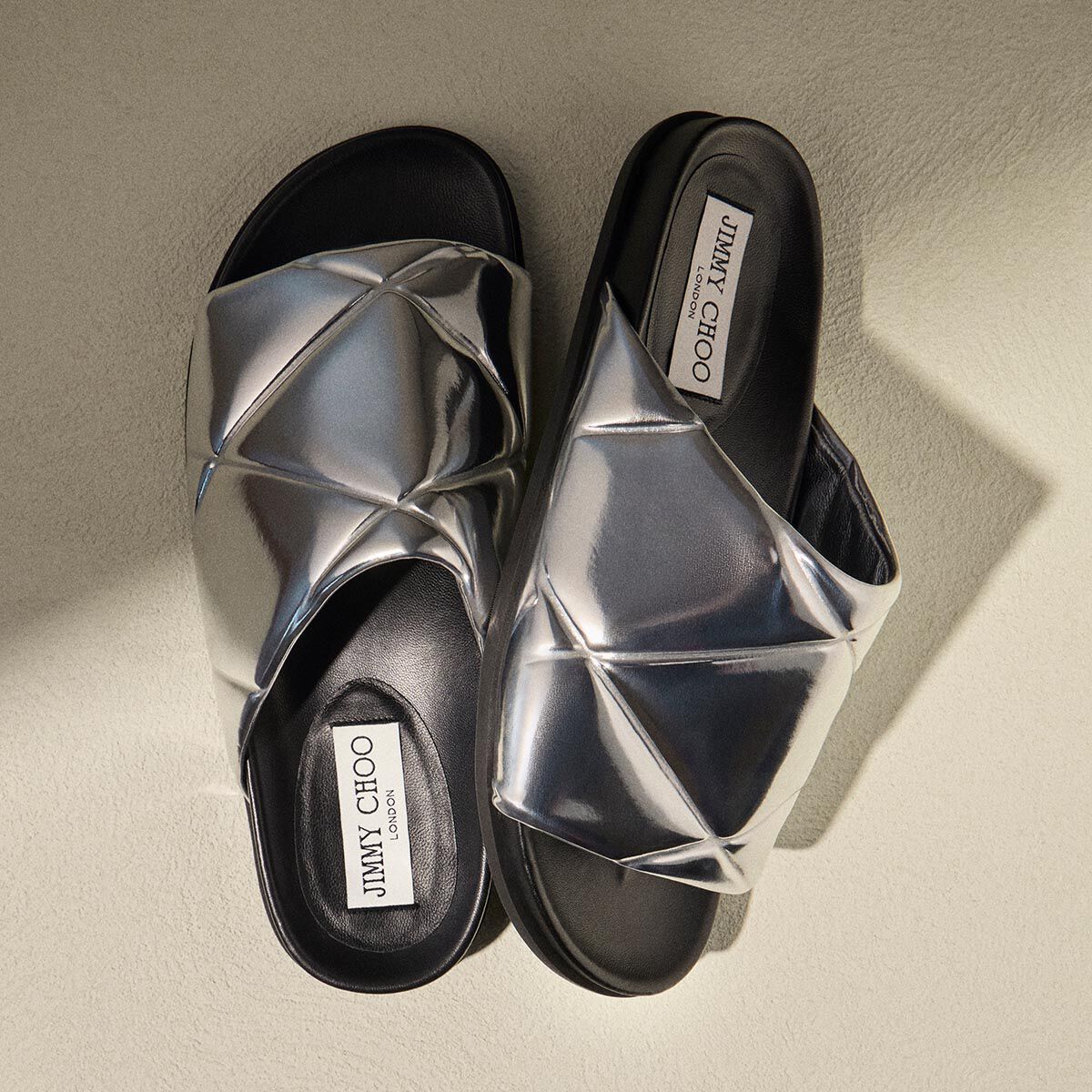 JIMMY CHOO/ Sav Slide レザー スライダー メンズ サンダル 2色 Men's Designer Slides | Men's Slide Sandals | JIMMY CHOO