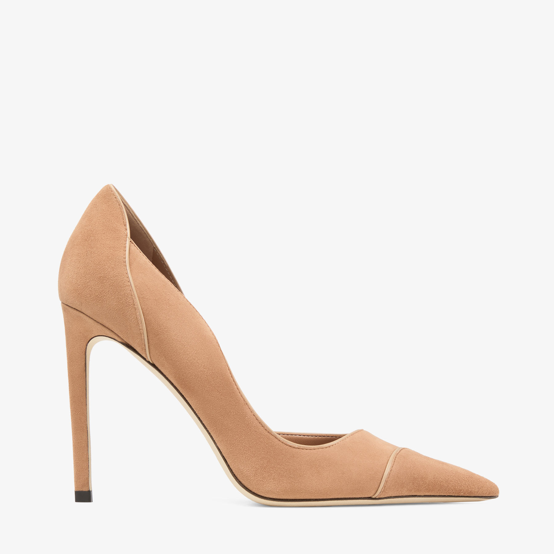 Brigitte 100 | Toffee and Chai Suede and Nappa Leather Pumps
